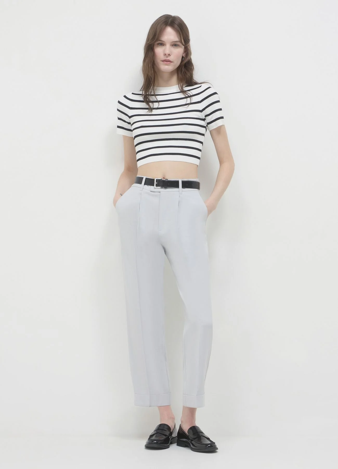 T-shirt crop a righe - Image 2