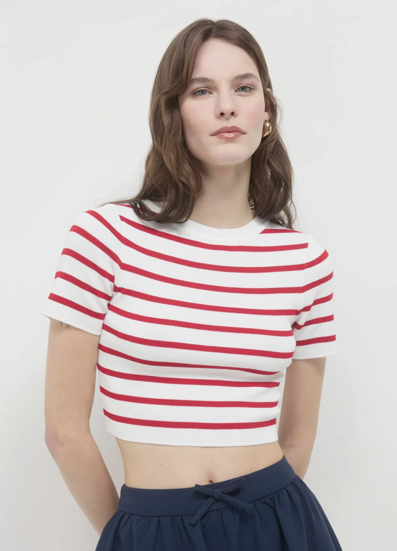 T-shirt crop a righe - Image 2