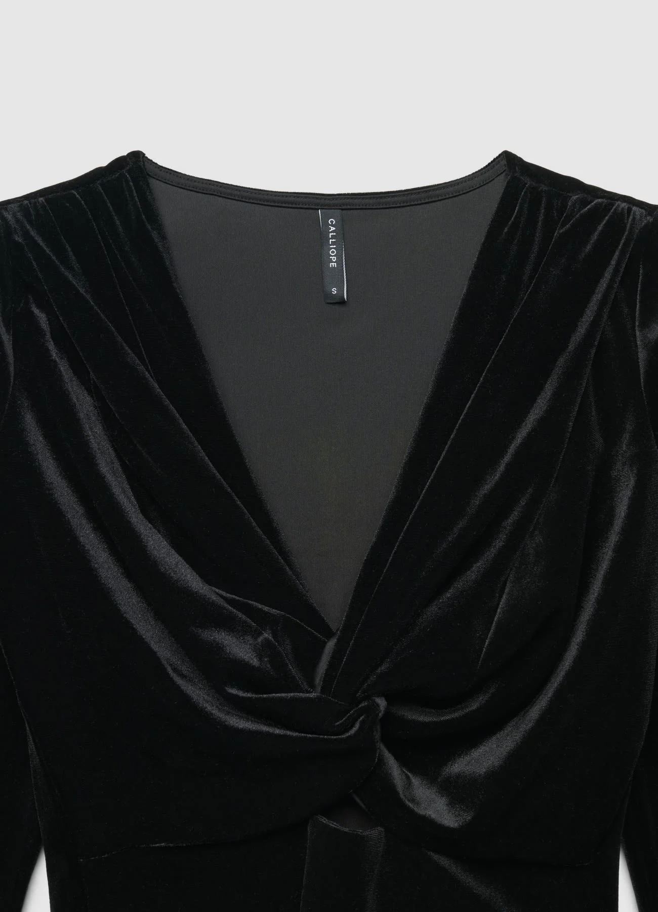 T-shirt crop in ciniglia con nodo - Image 5
