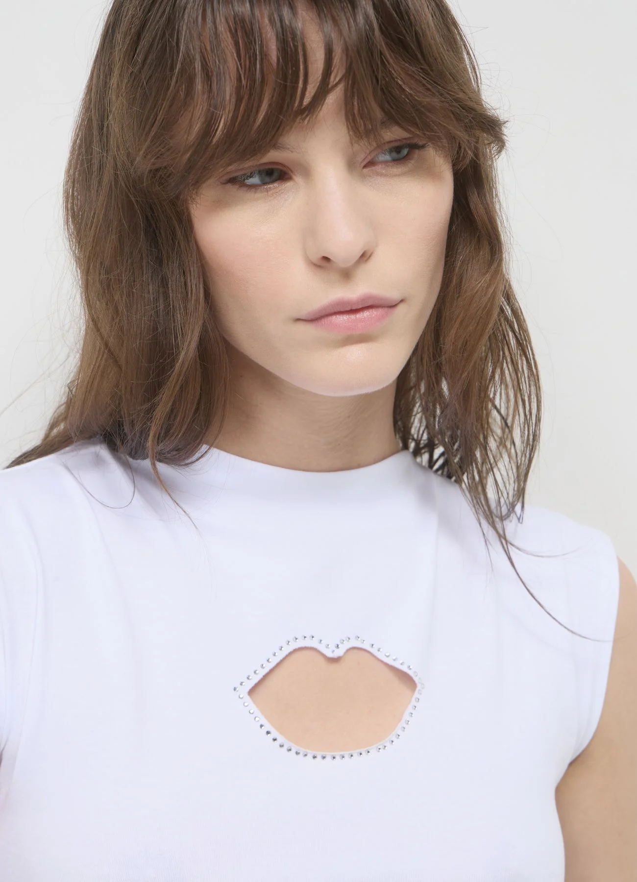 T-shirt cut out strass - Image 3