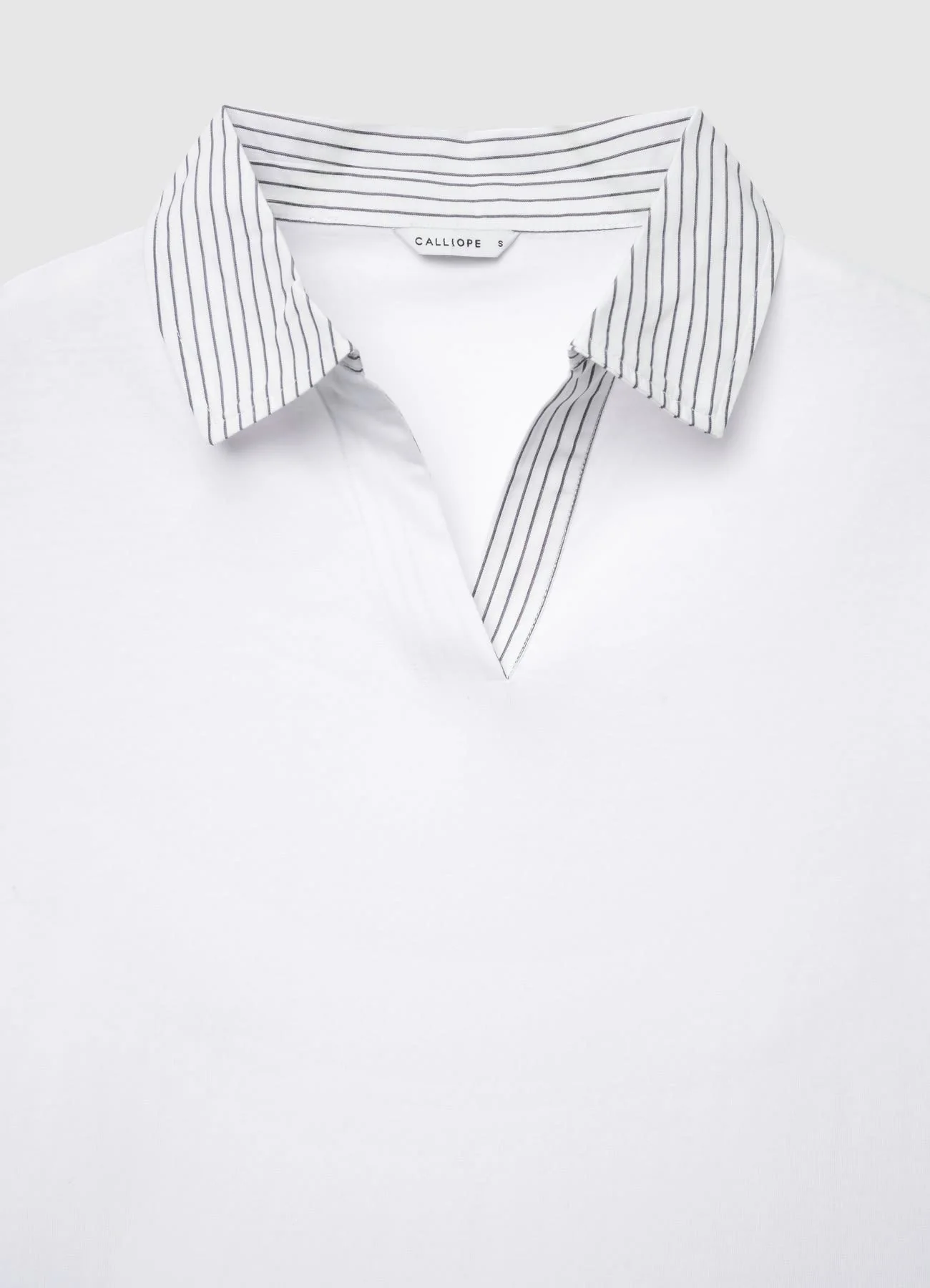 T-shirt doppiata con colletto camicia - Image 5