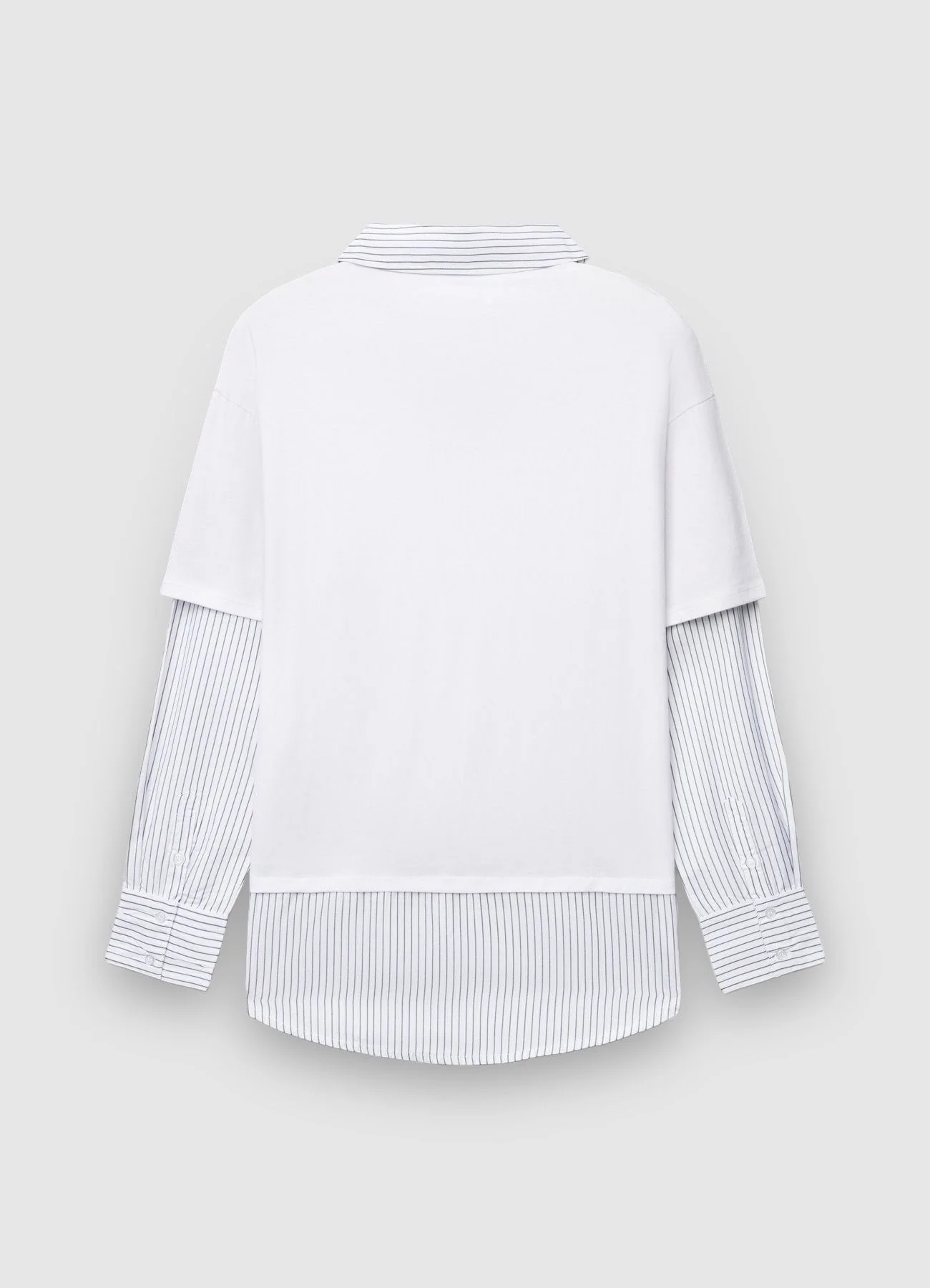 T-shirt doppiata con colletto camicia - Image 6