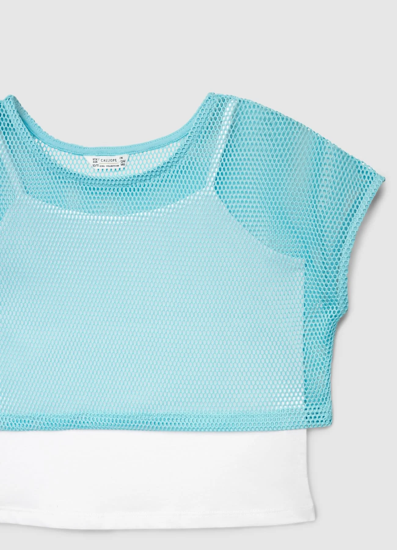 T-shirt doppio strato con inserti a rete - Image 2