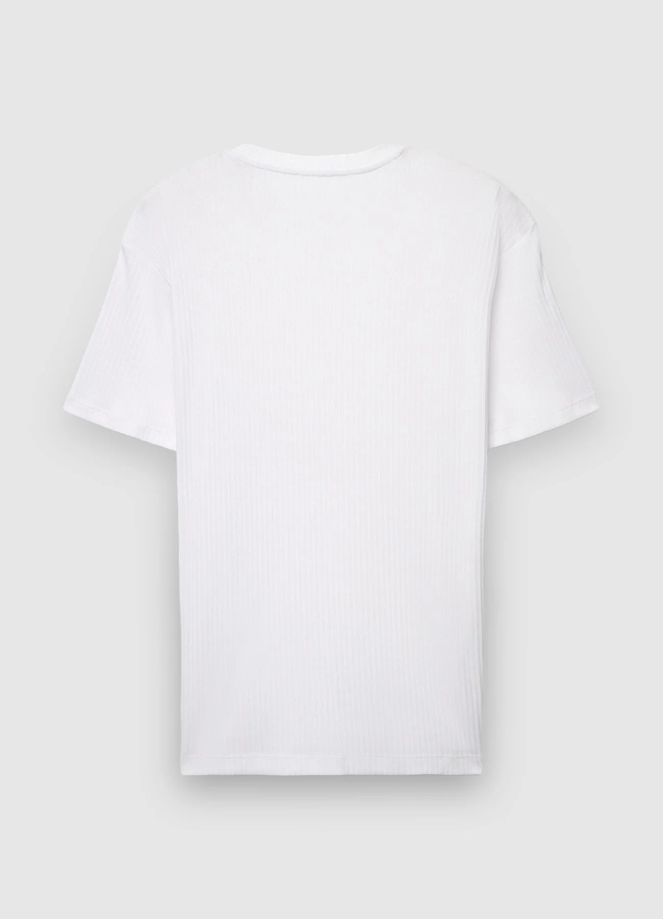 T-shirt girocollo a costine - Image 5