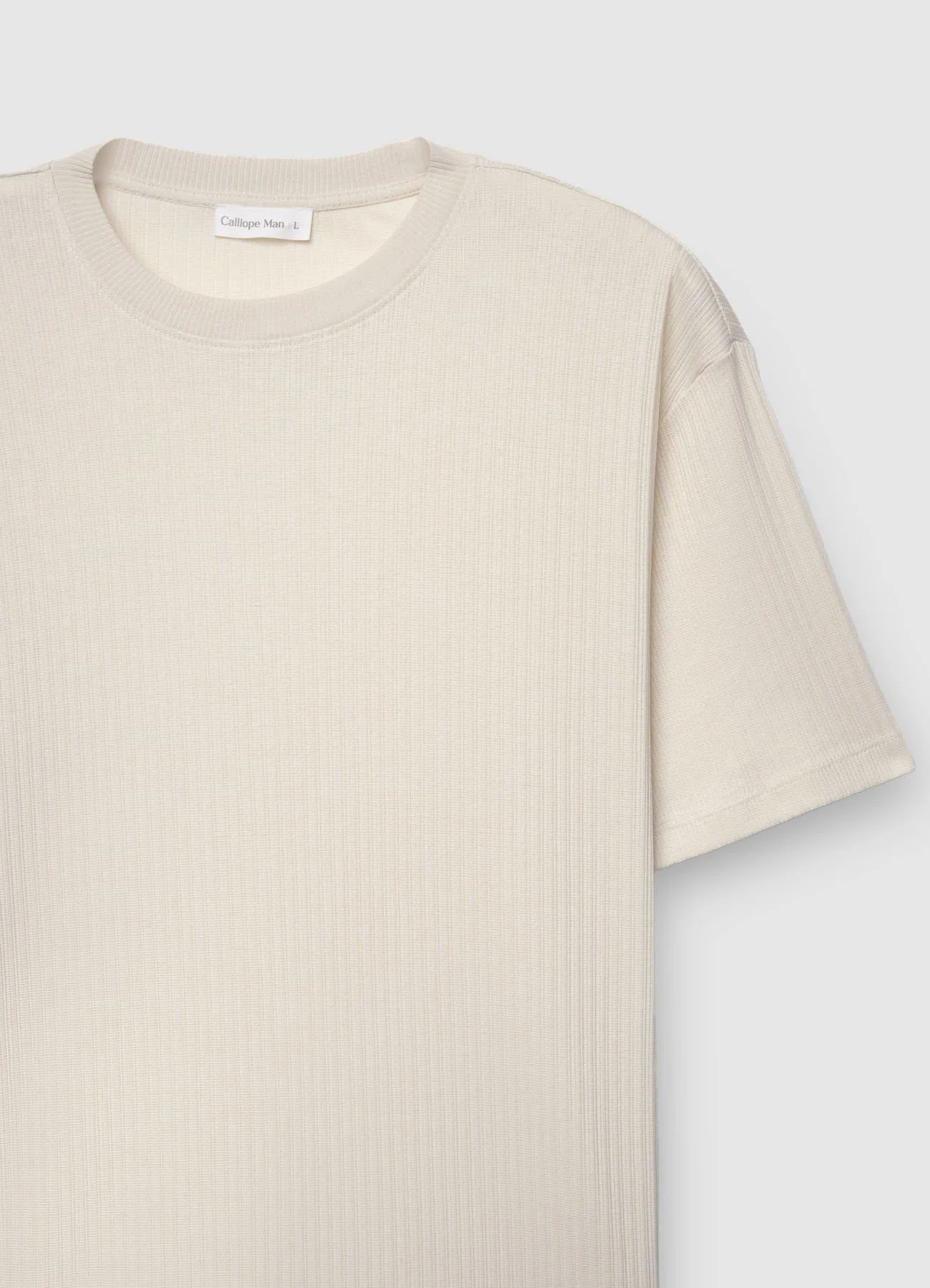 T-shirt girocollo a costine - Image 4