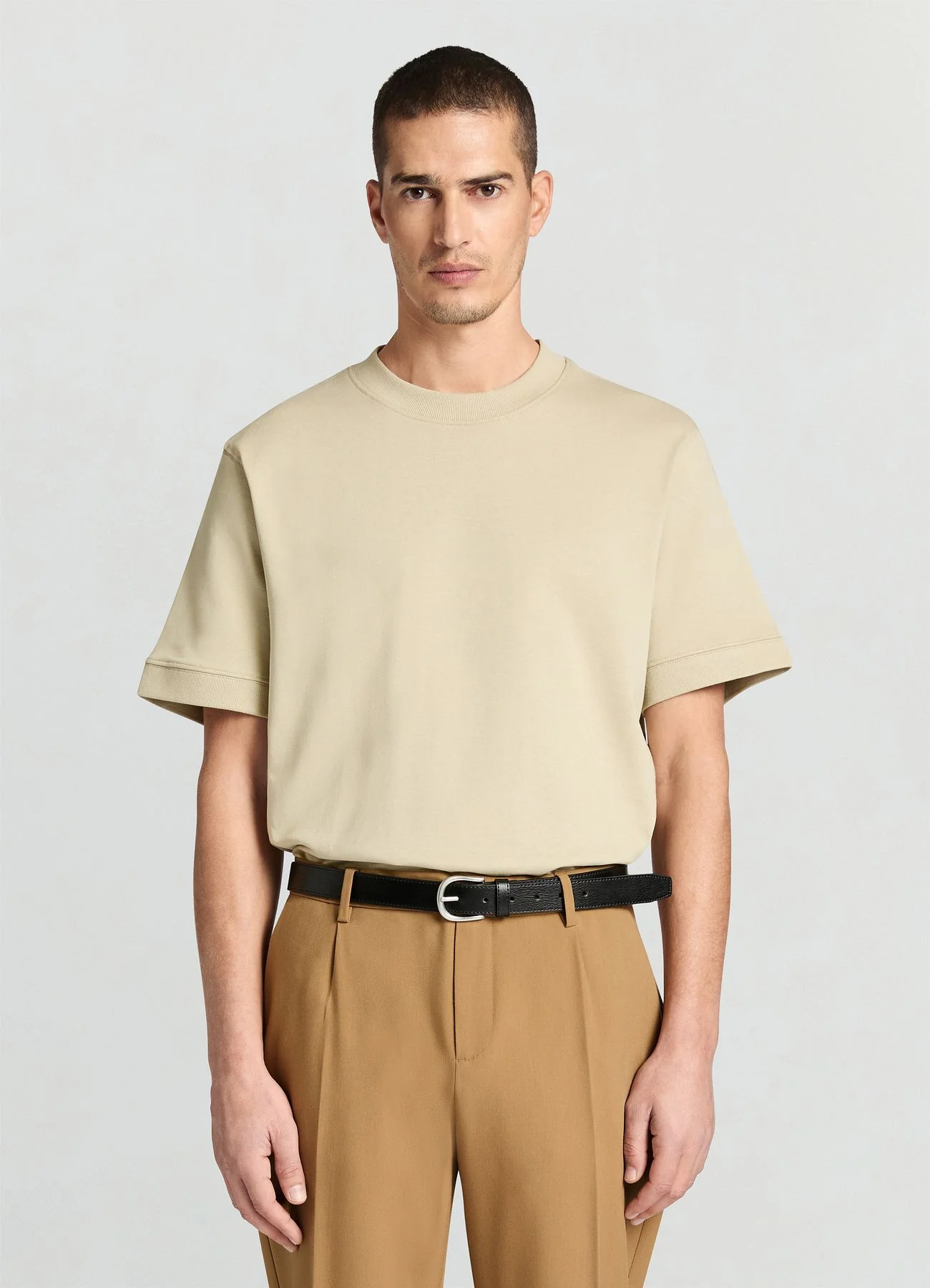T-shirt girocollo a tinta unita