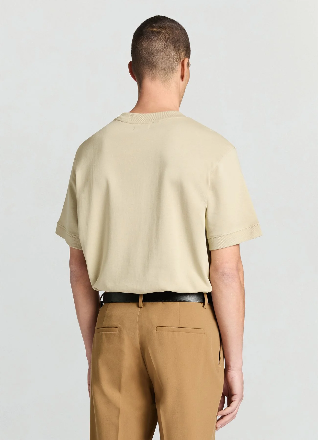 T-shirt girocollo a tinta unita - Image 2