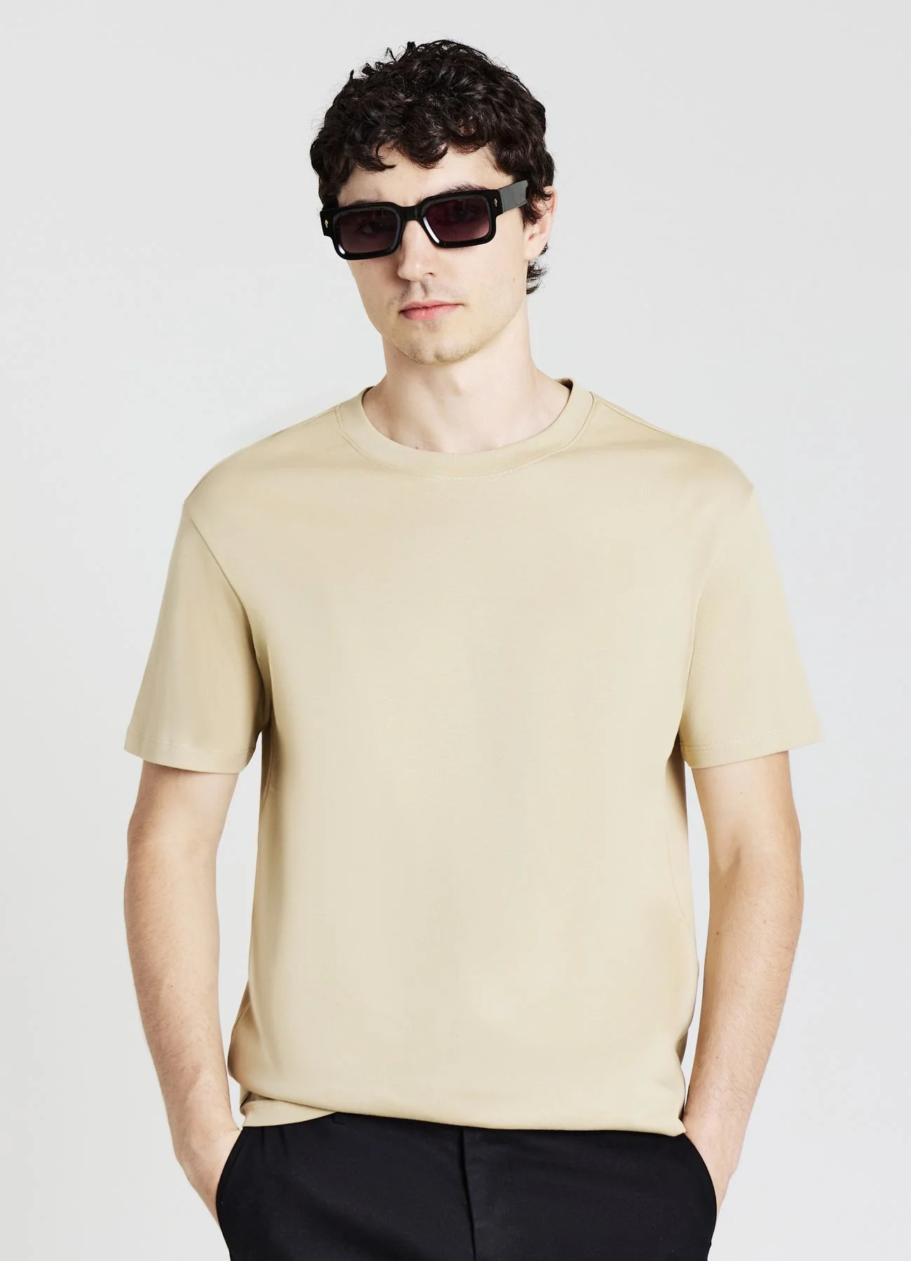 T-shirt girocollo in cotone - Image 3