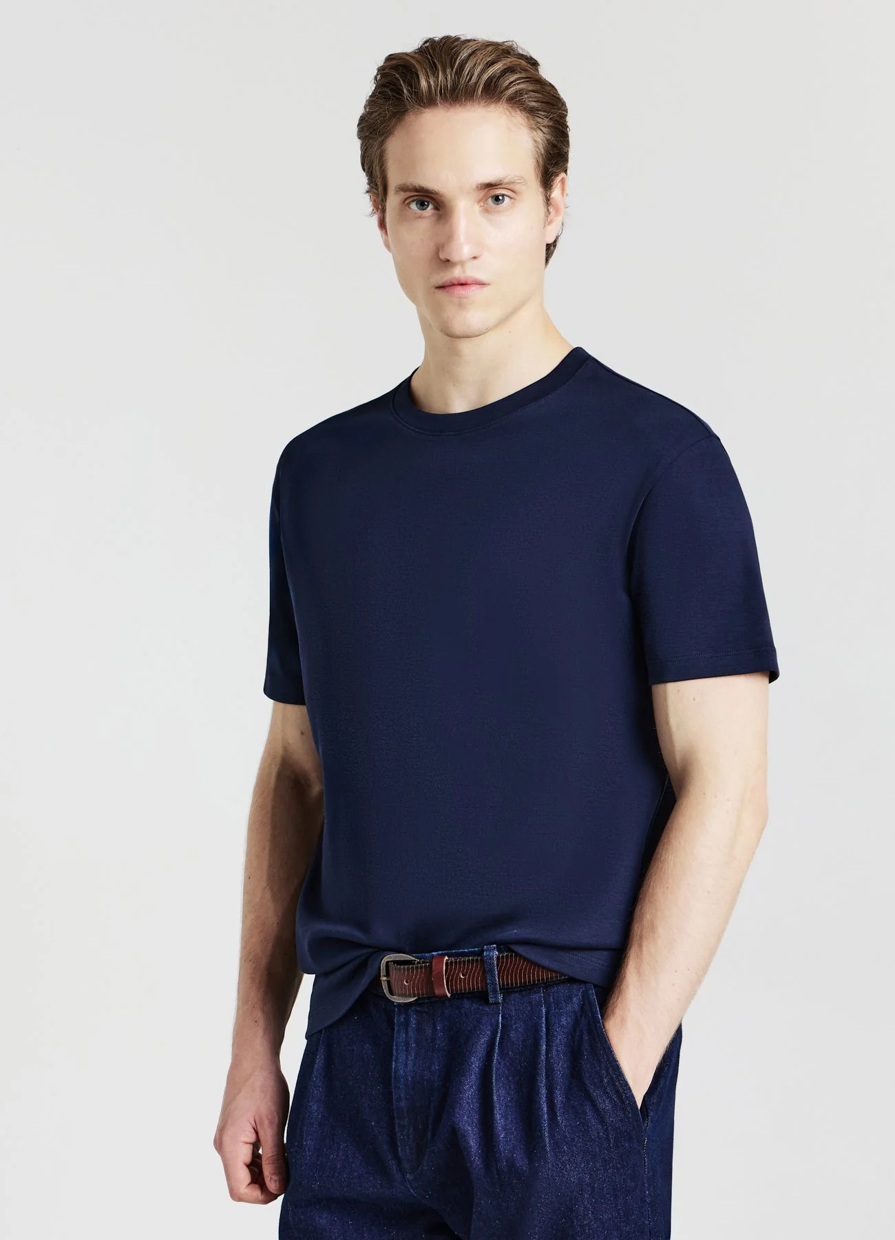 T-shirt girocollo in cotone - Image 3