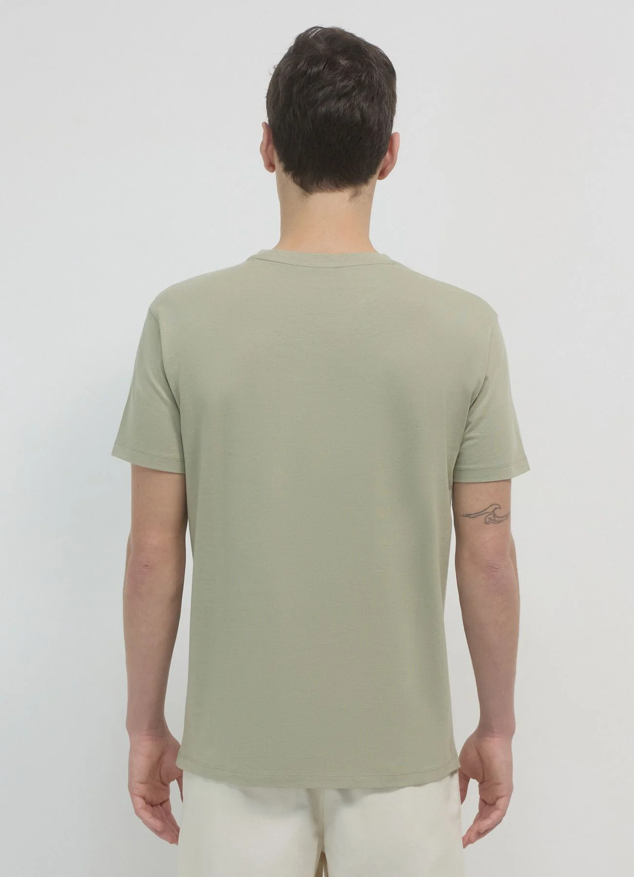 T-shirt girocollo tinta unita - Image 3