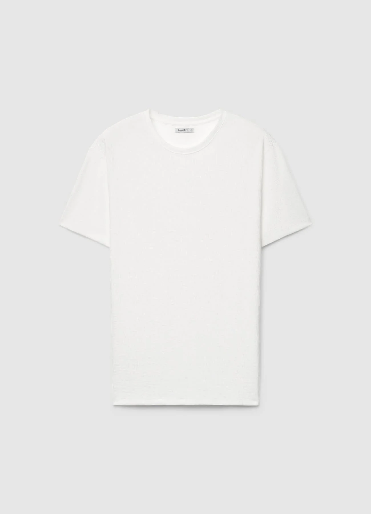 T-shirt goffrata girocollo - Image 4