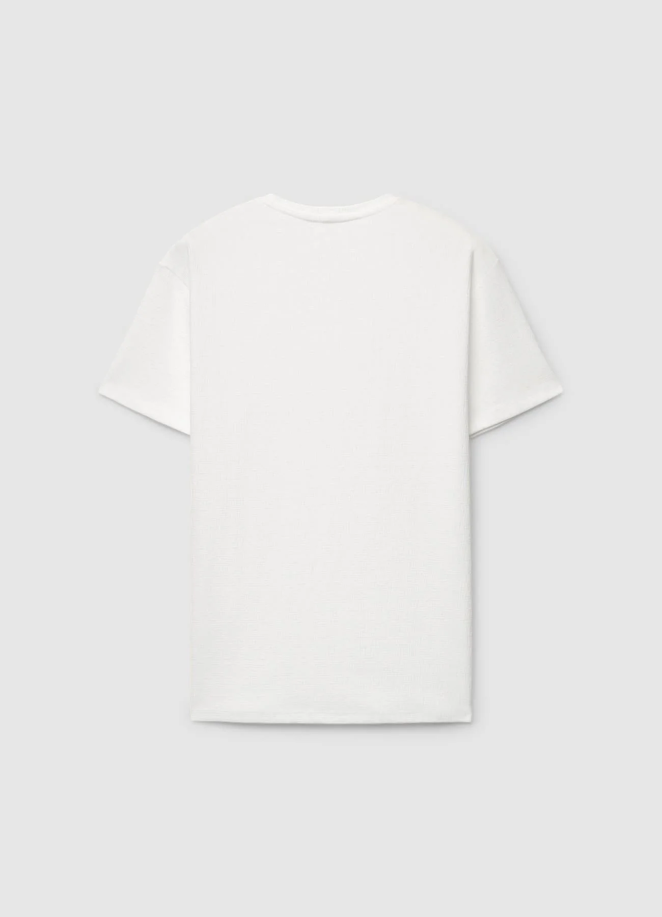 T-shirt goffrata girocollo - Image 6