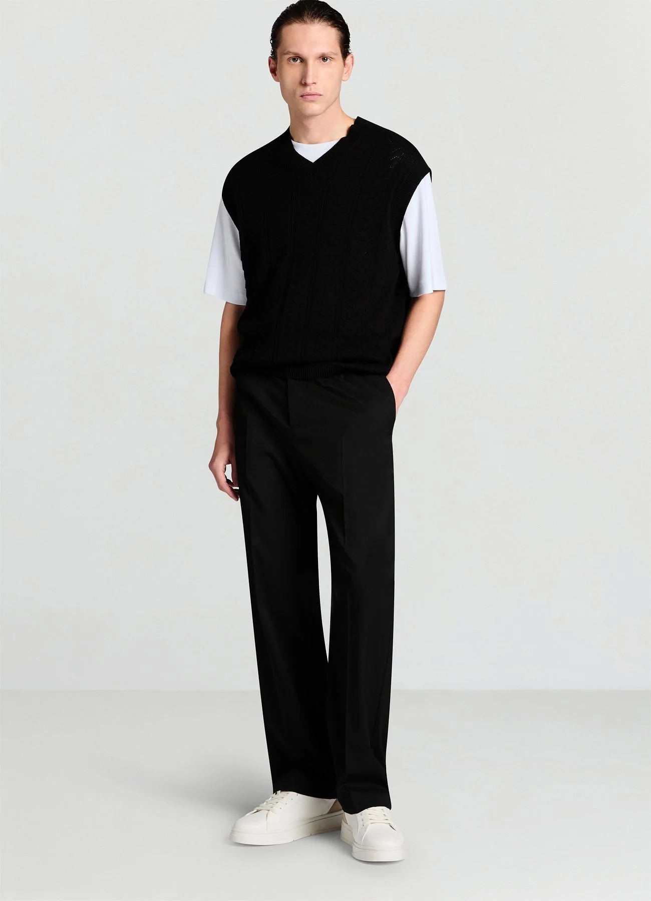 T-shirt in costina relaxed fit - Image 2