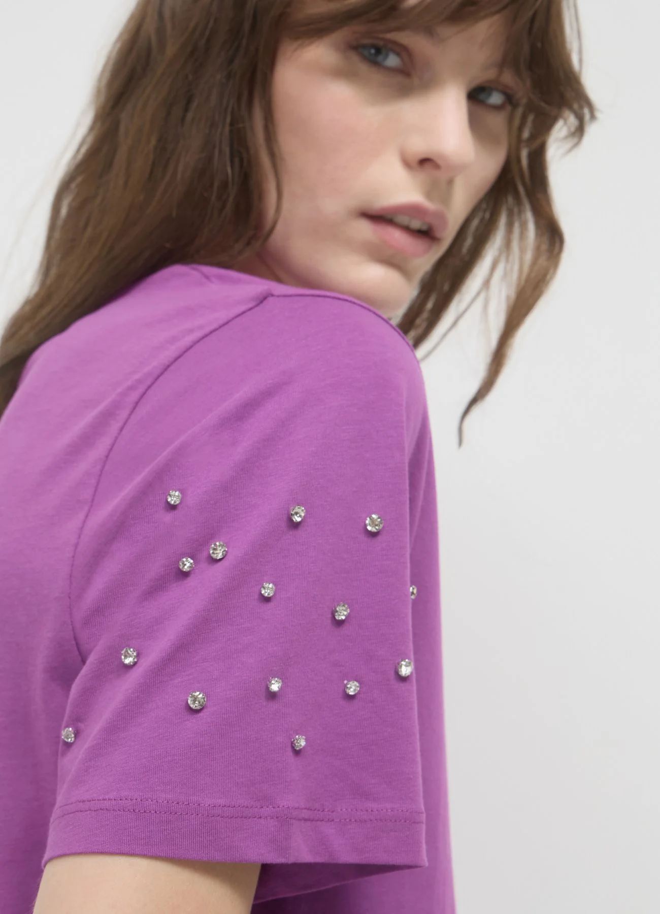 T-shirt maniche strass - Image 2