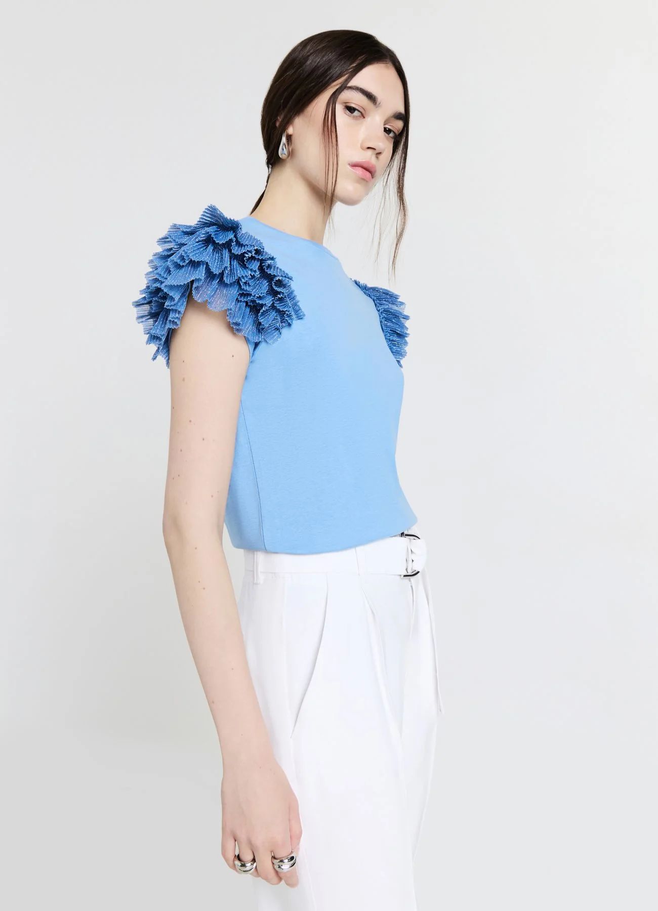 T-shirt maniche tulle - Image 2
