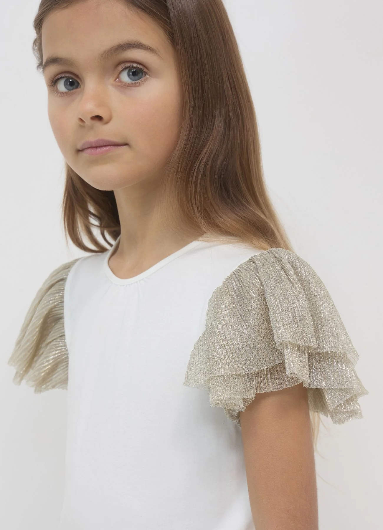 T-shirt maniche tulle