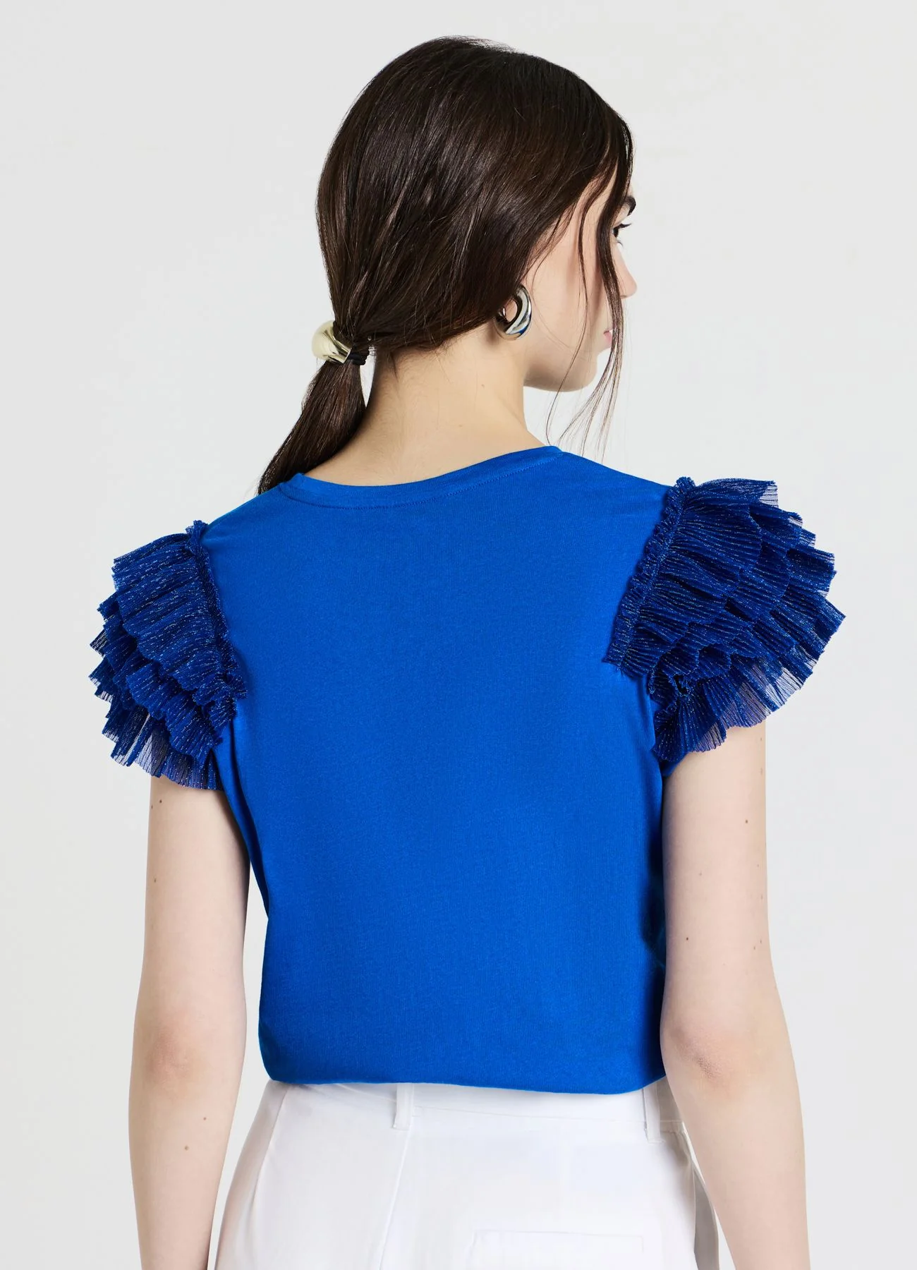 T-shirt maniche tulle - Image 3
