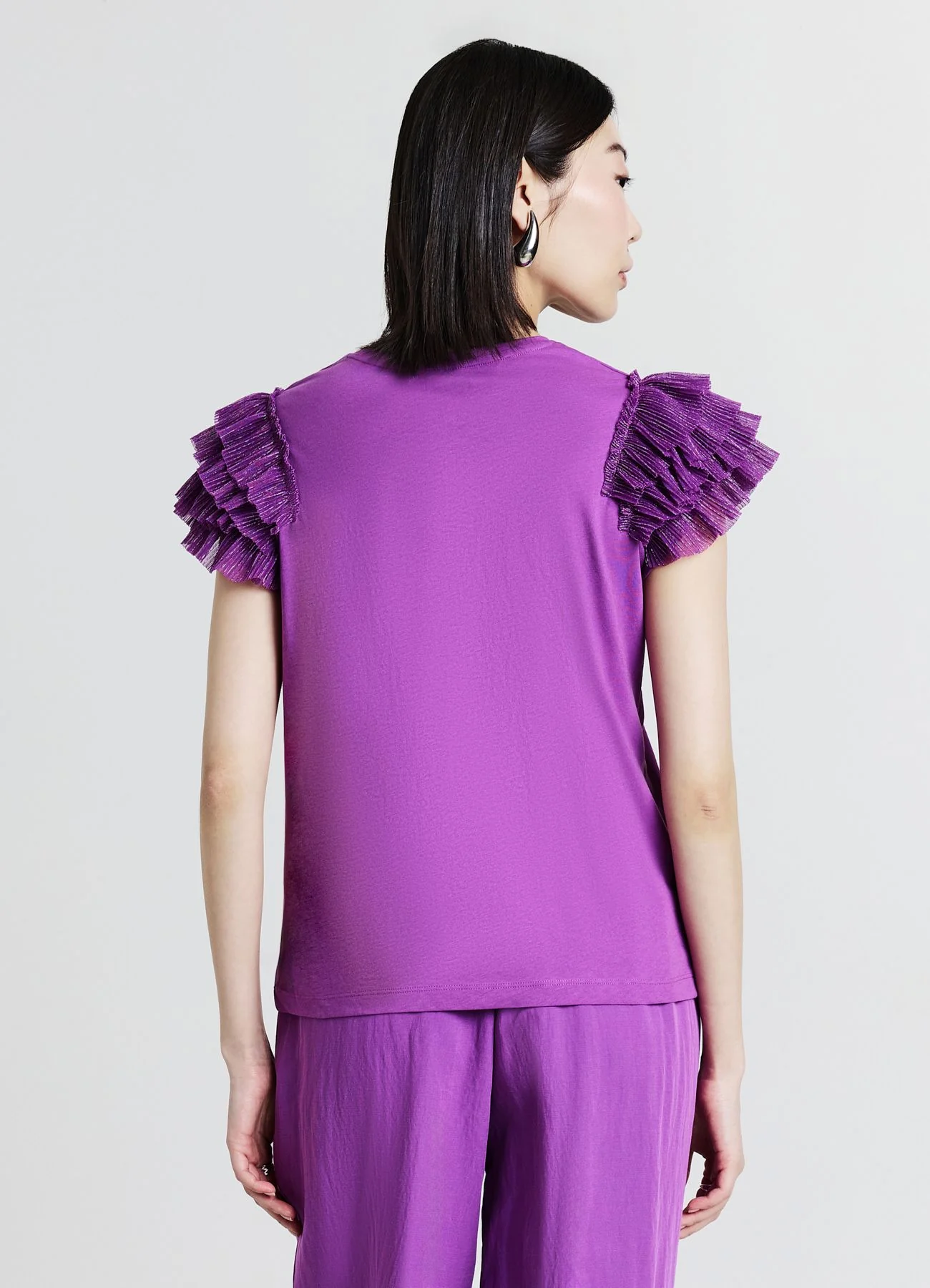 T-shirt maniche tulle - Image 2