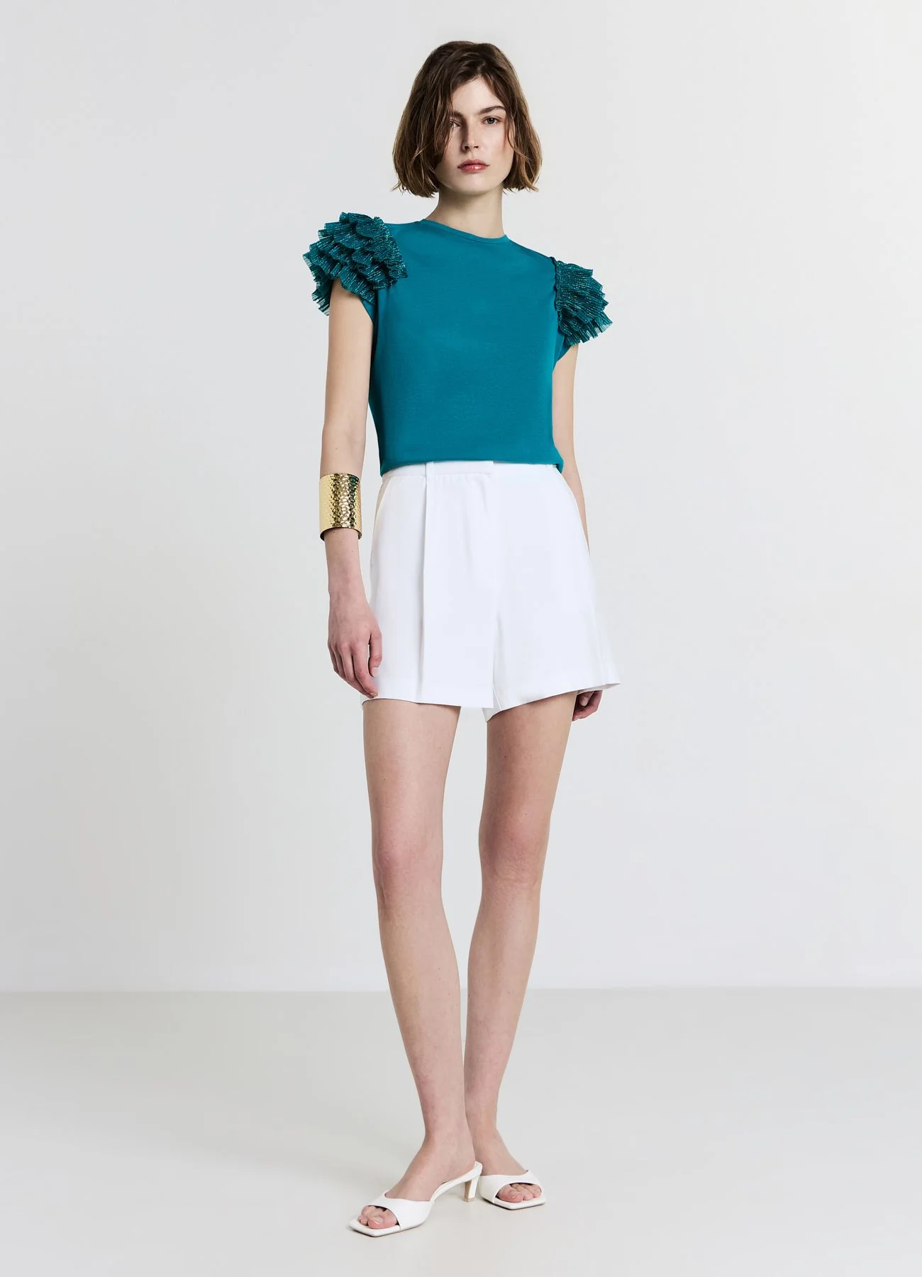 T-shirt maniche tulle - Image 3