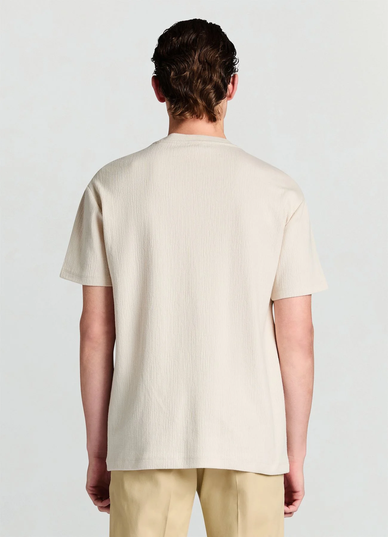 T-shirt operata a tinta unita - Image 3