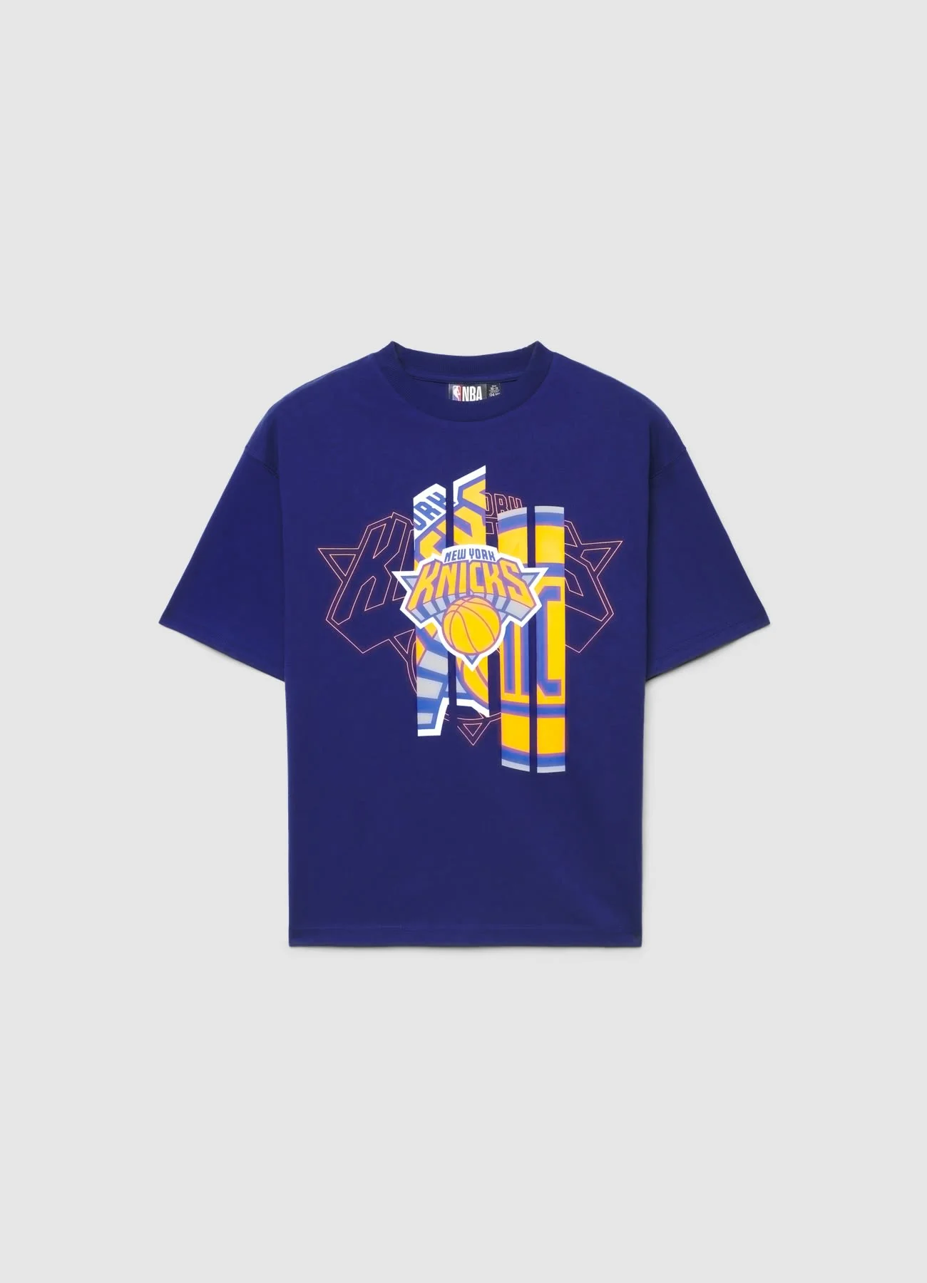 T-shirt over con stampa New York Knicks