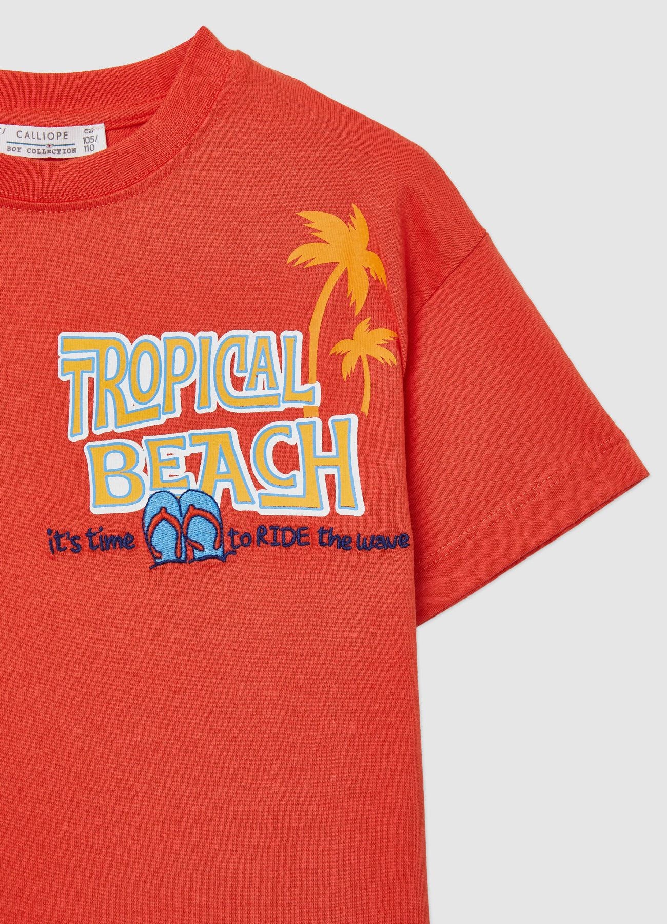 T-shirt over con stampa surf - Image 3