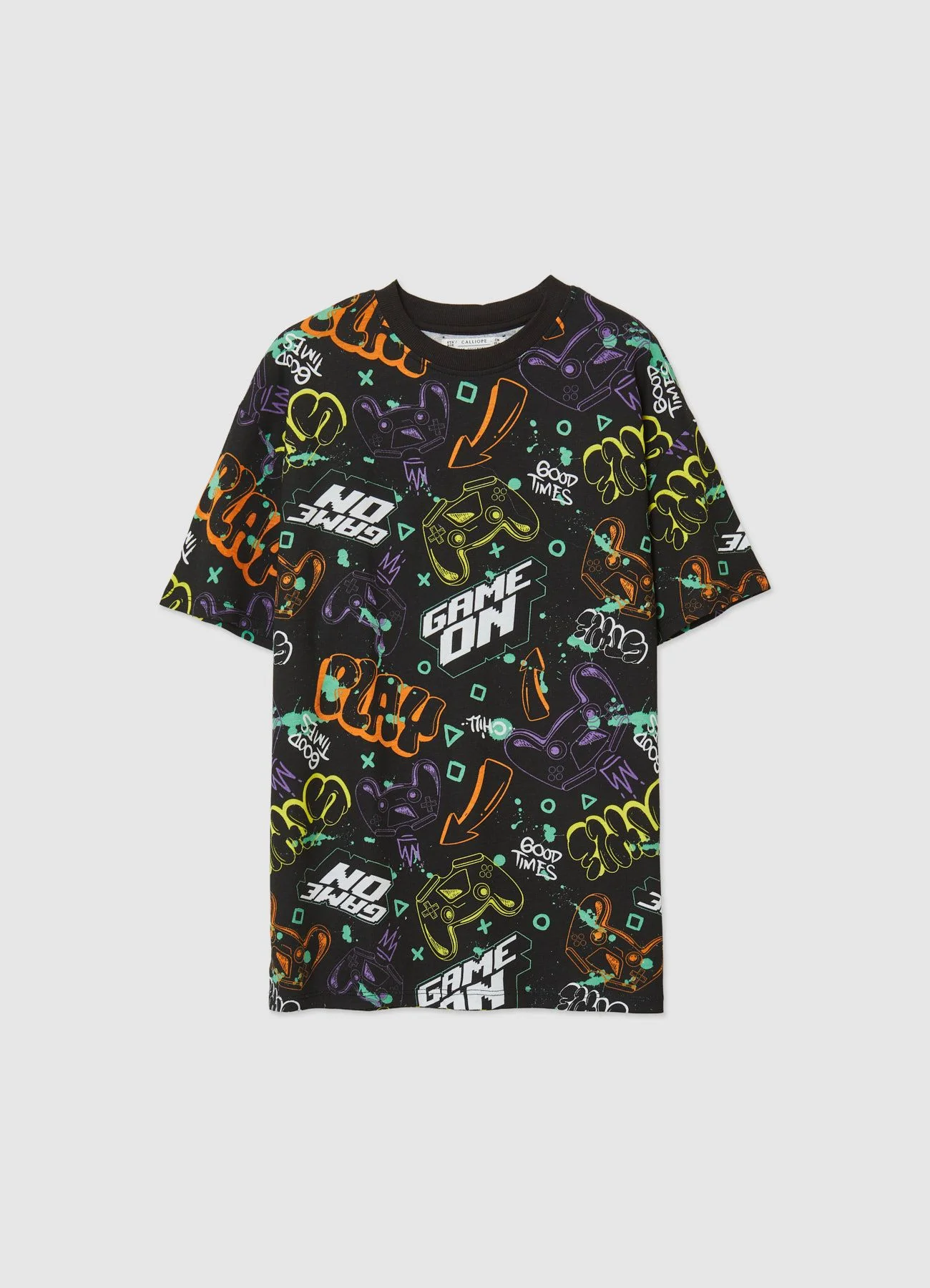 T-shirt over con stampa videogame - Image 5