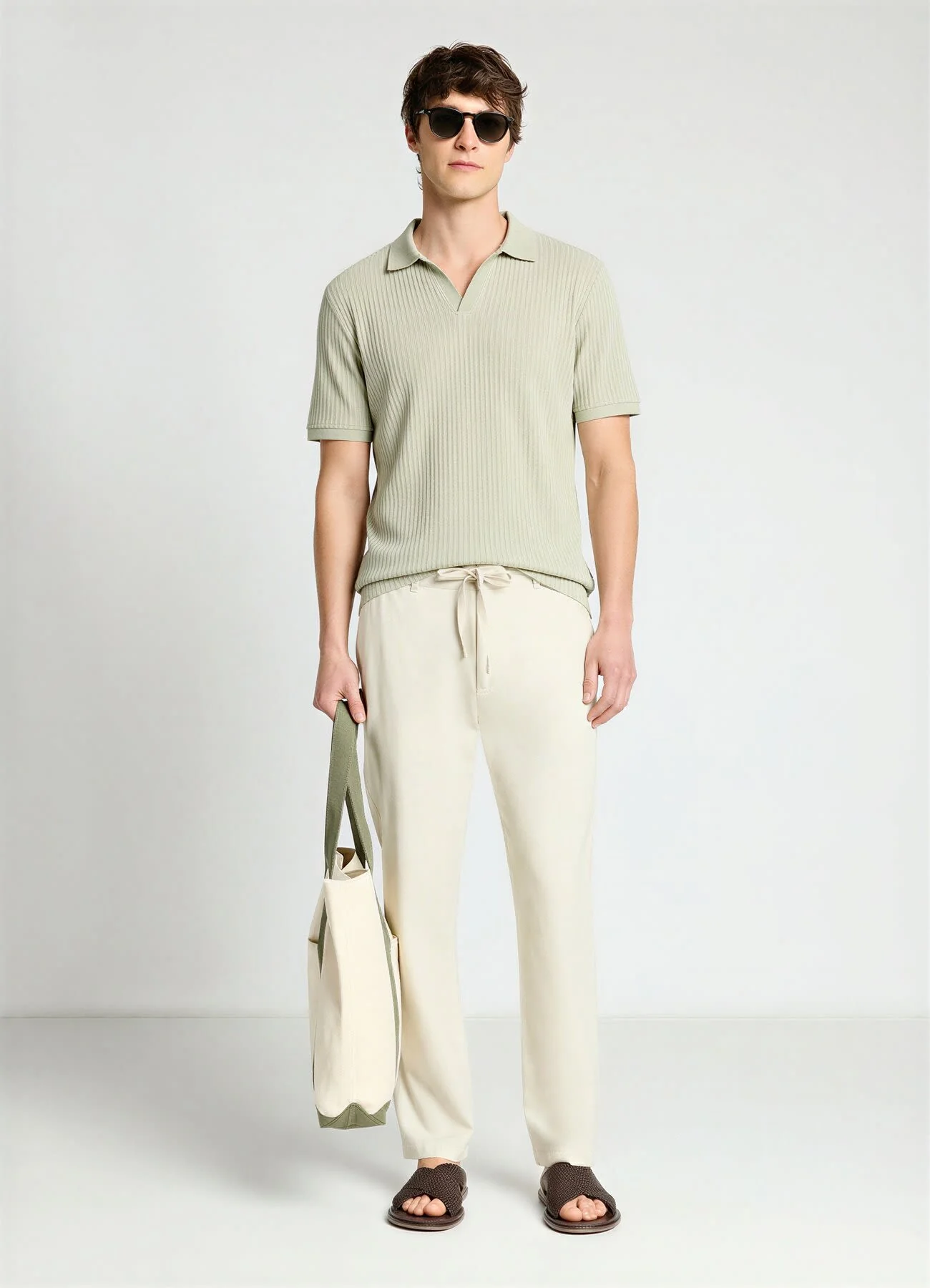 T-shirt polo a coste - Image 3