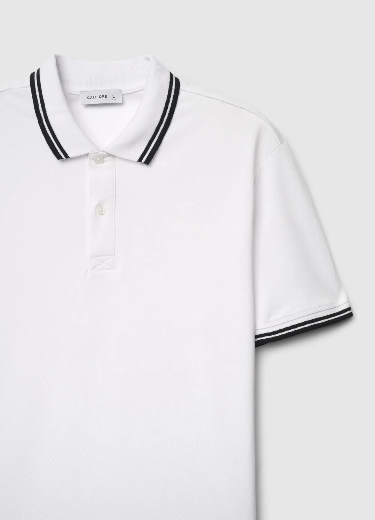 T-shirt polo con profili a righe - Image 6