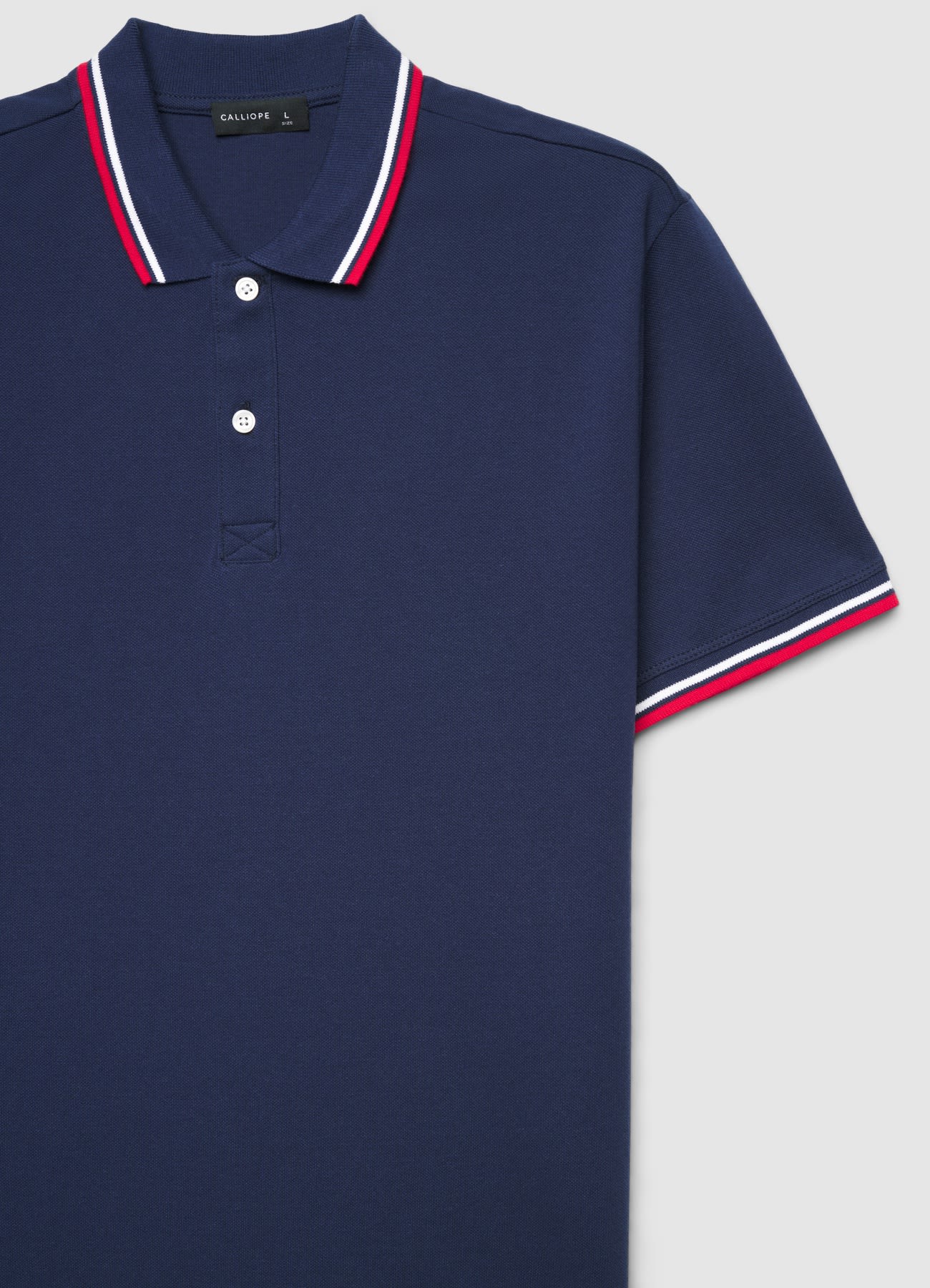 T-shirt polo con profili a righe - Image 6