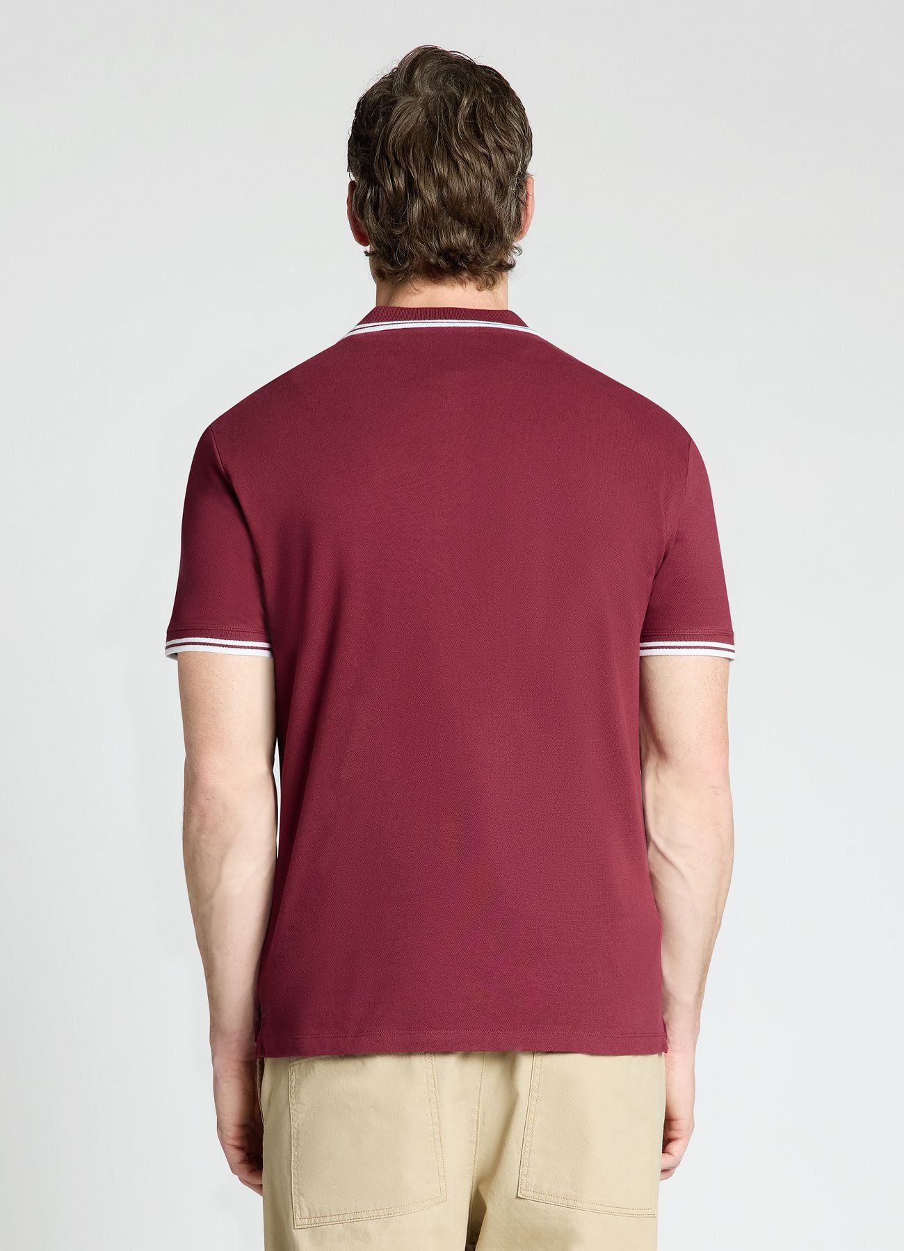 T-shirt polo con profili a righe - Image 3
