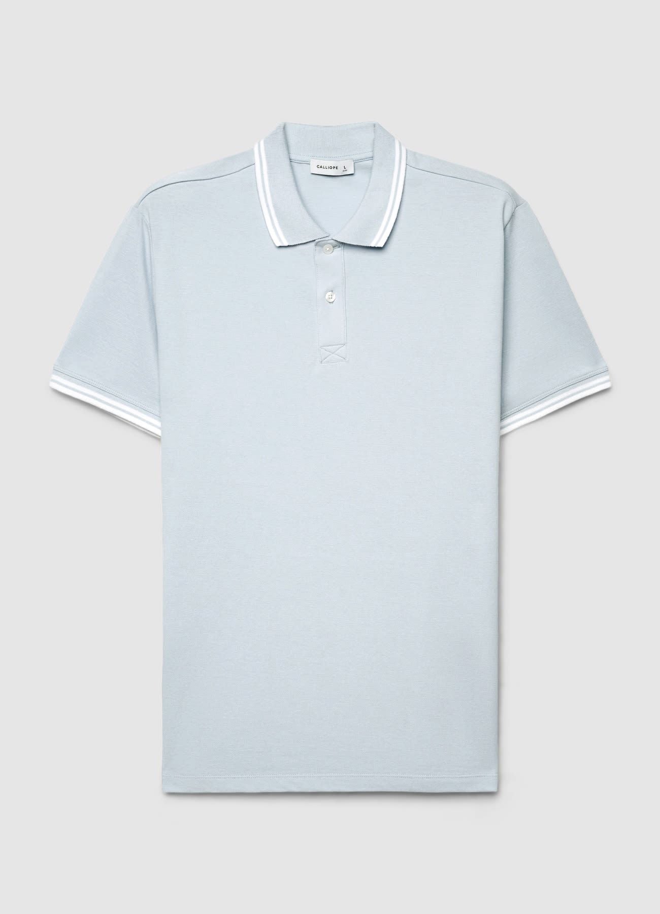 T-shirt polo con profili a righe - Image 6