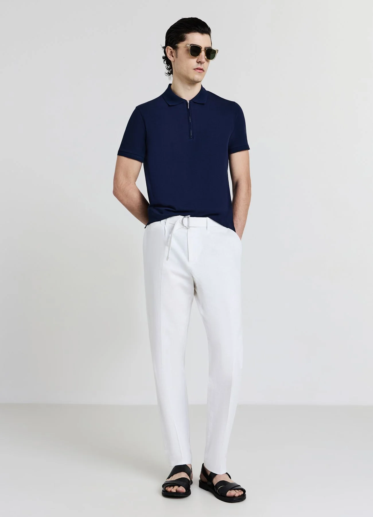 T-shirt polo half zip - Image 2