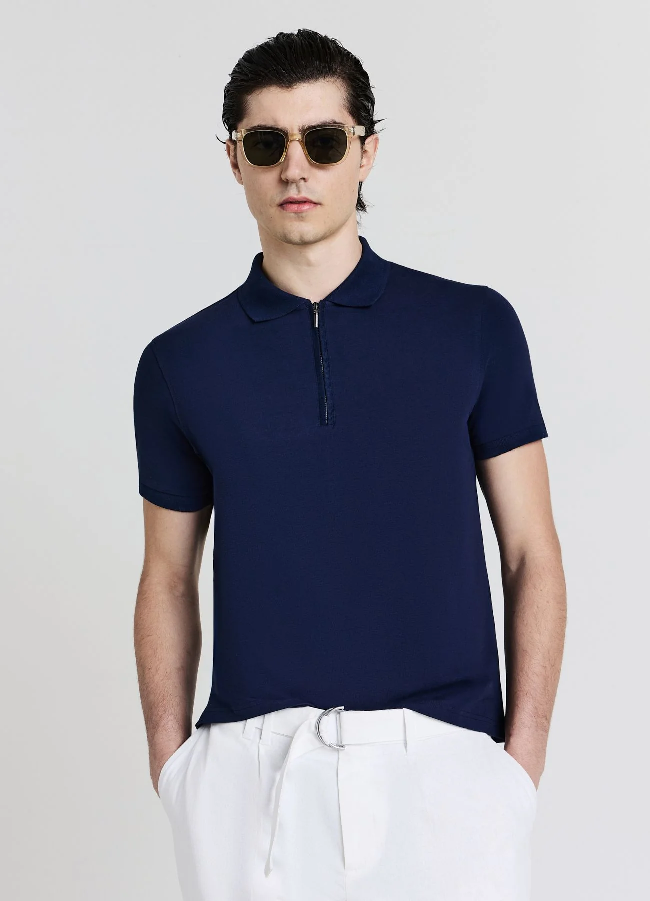 T-shirt polo half zip - Image 3