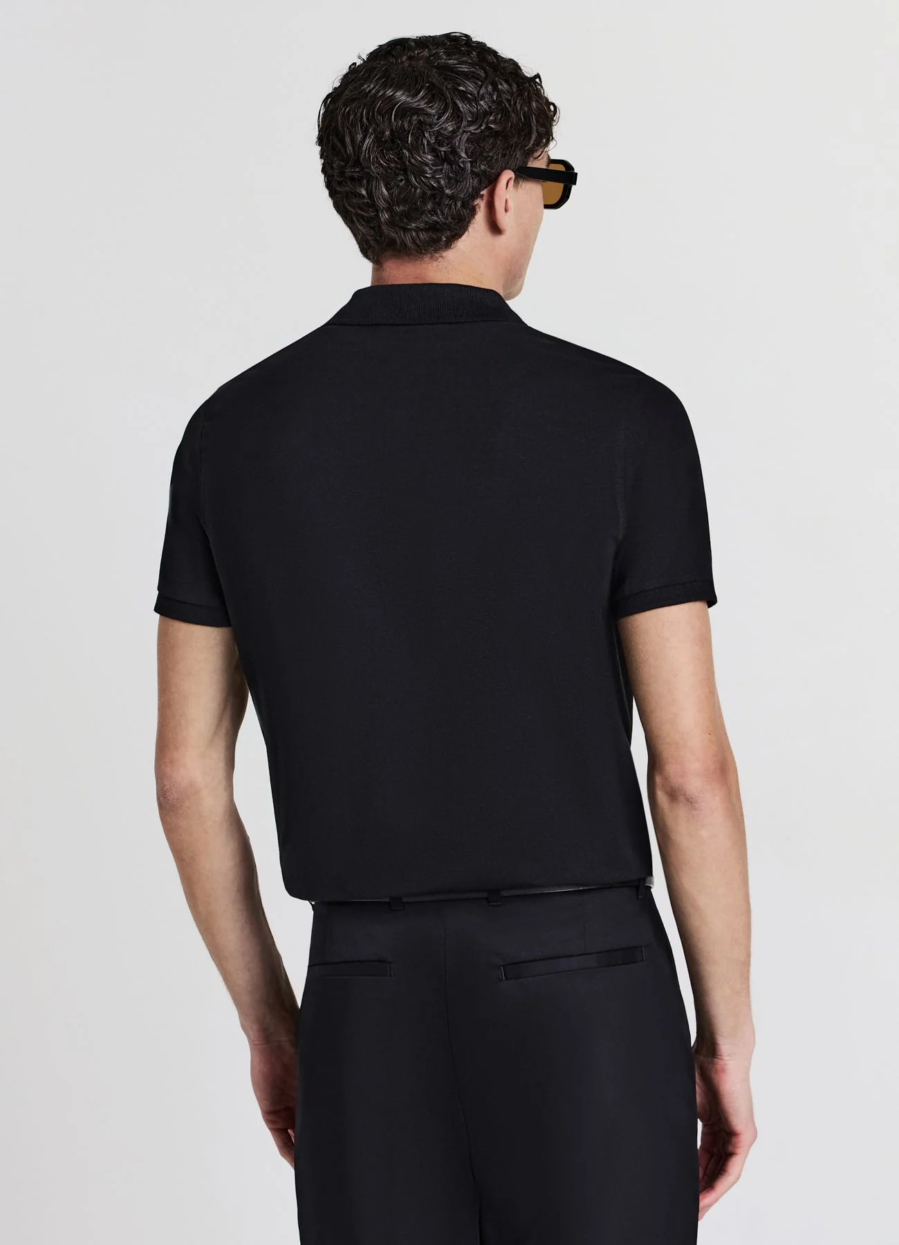 T-shirt polo half zip