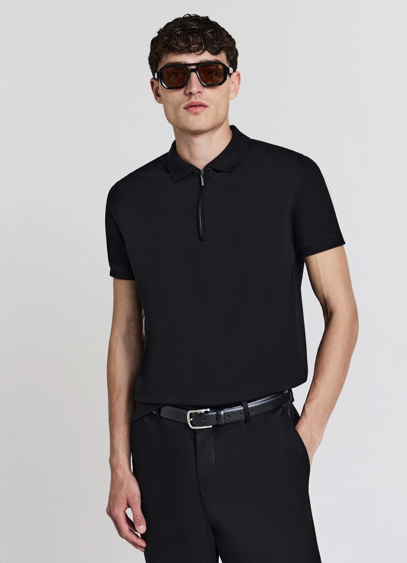 T-shirt polo half zip - Image 3