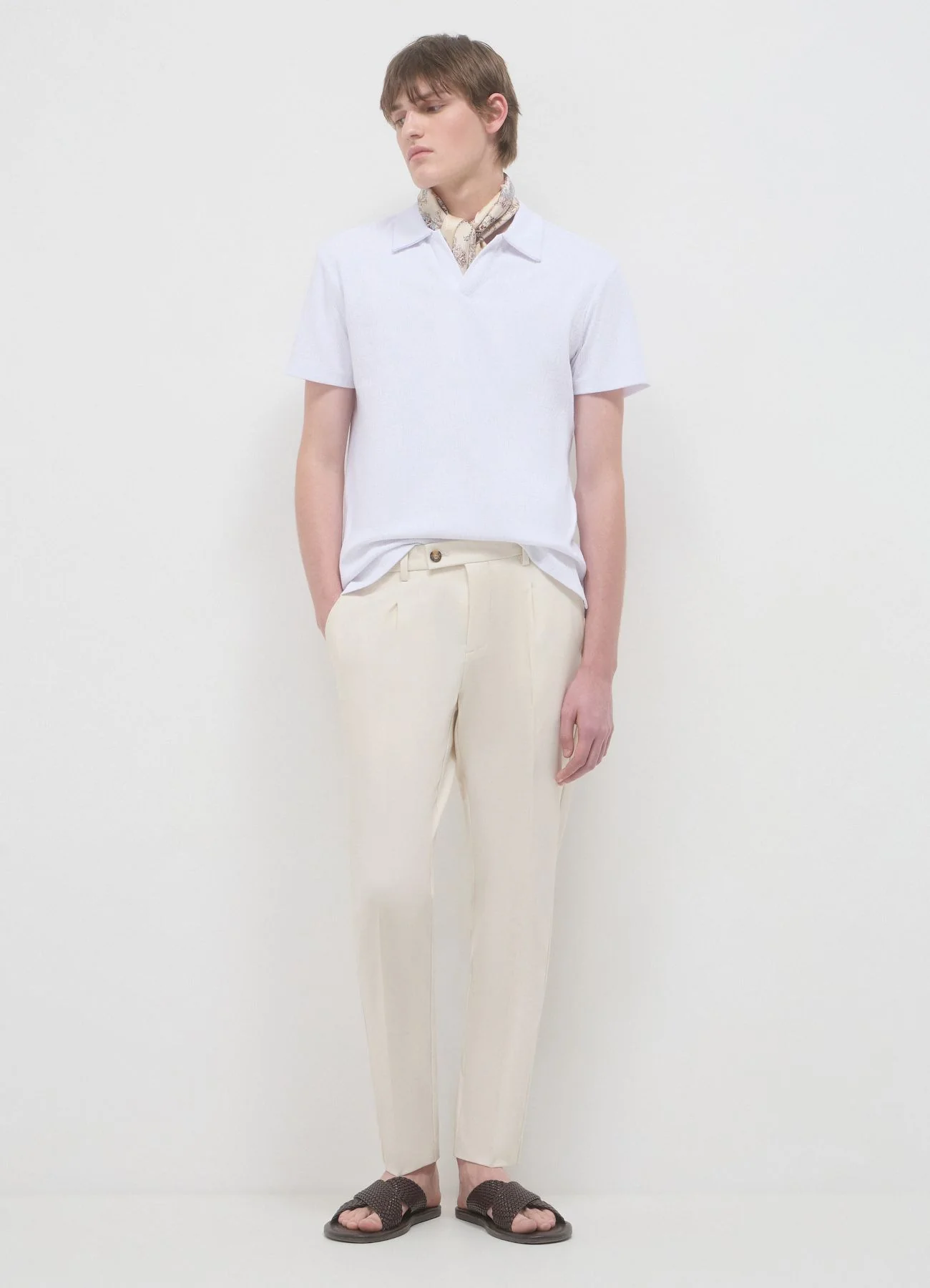 T-shirt polo misto cotone