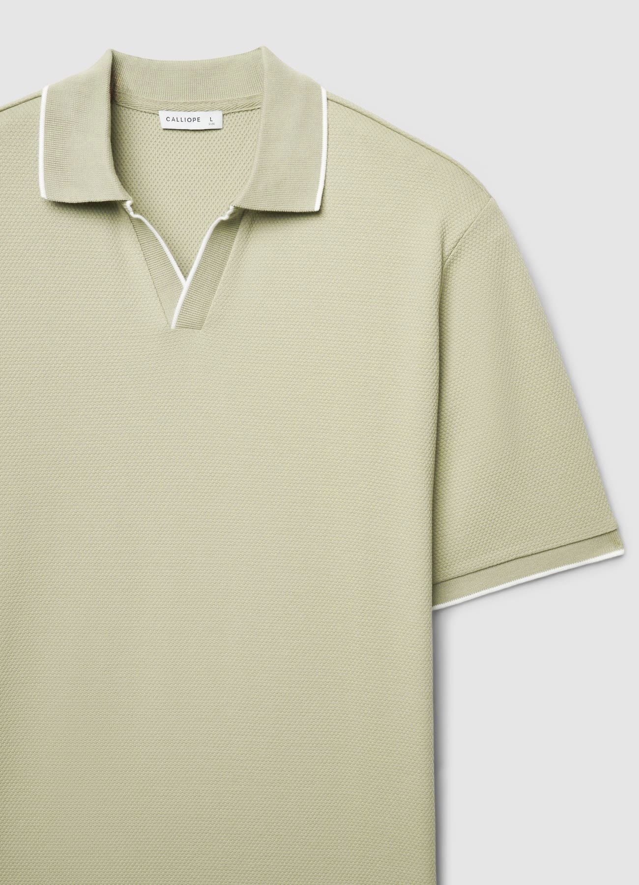 T-shirt polo tessuto operato - Image 6