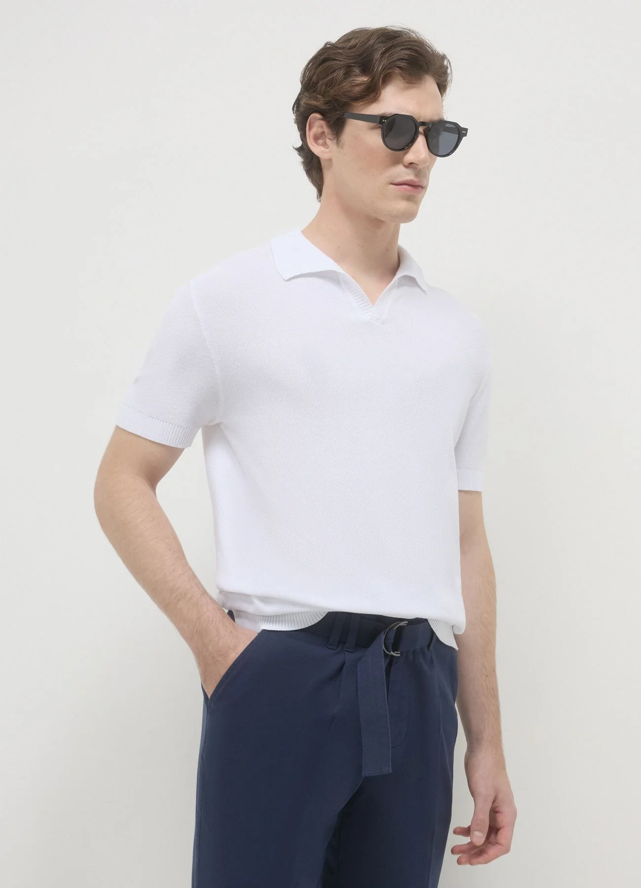 T-shirt polo tinta unita