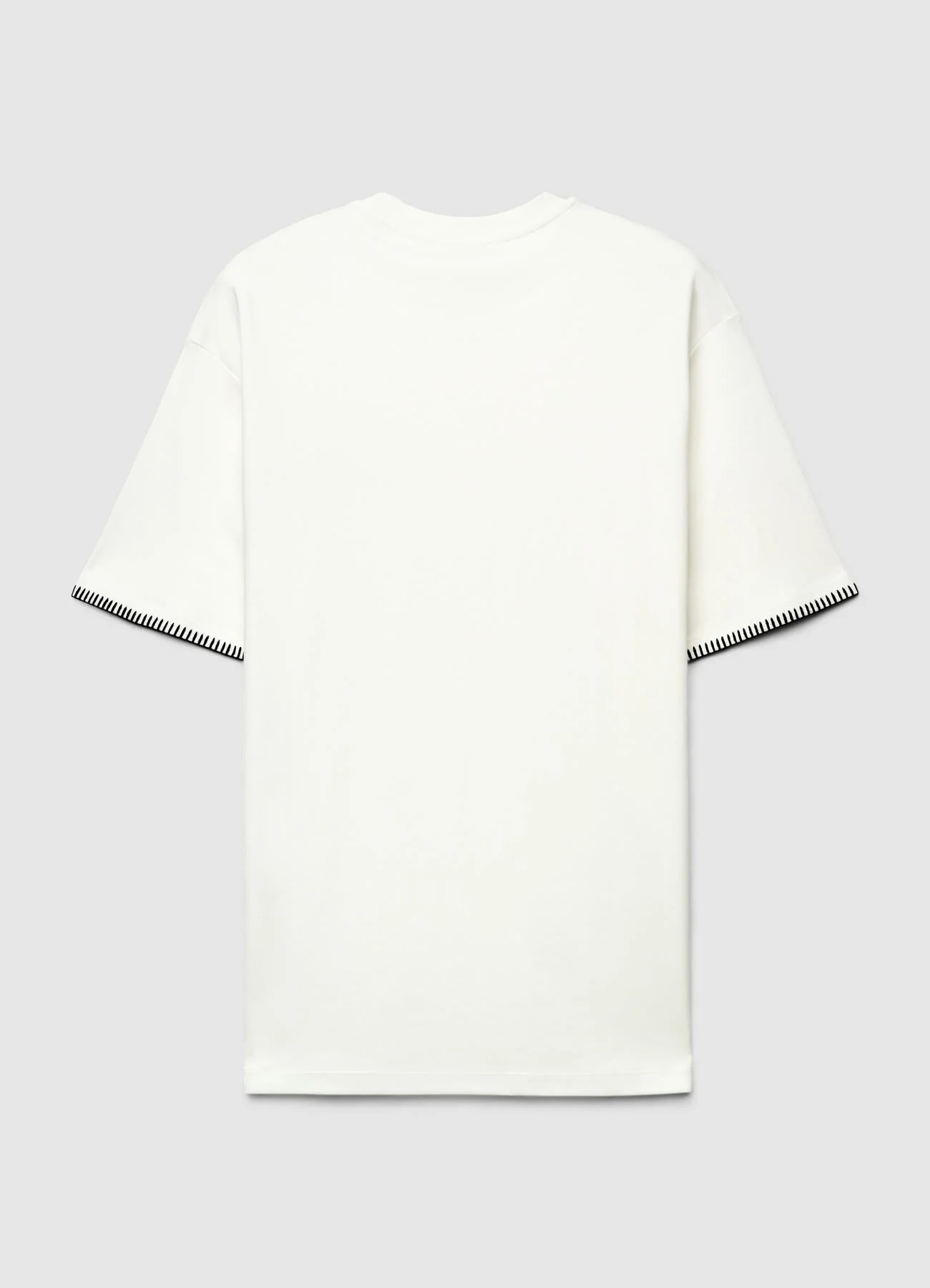 T-shirt relaxed con taschino e profili ricamati - Image 5