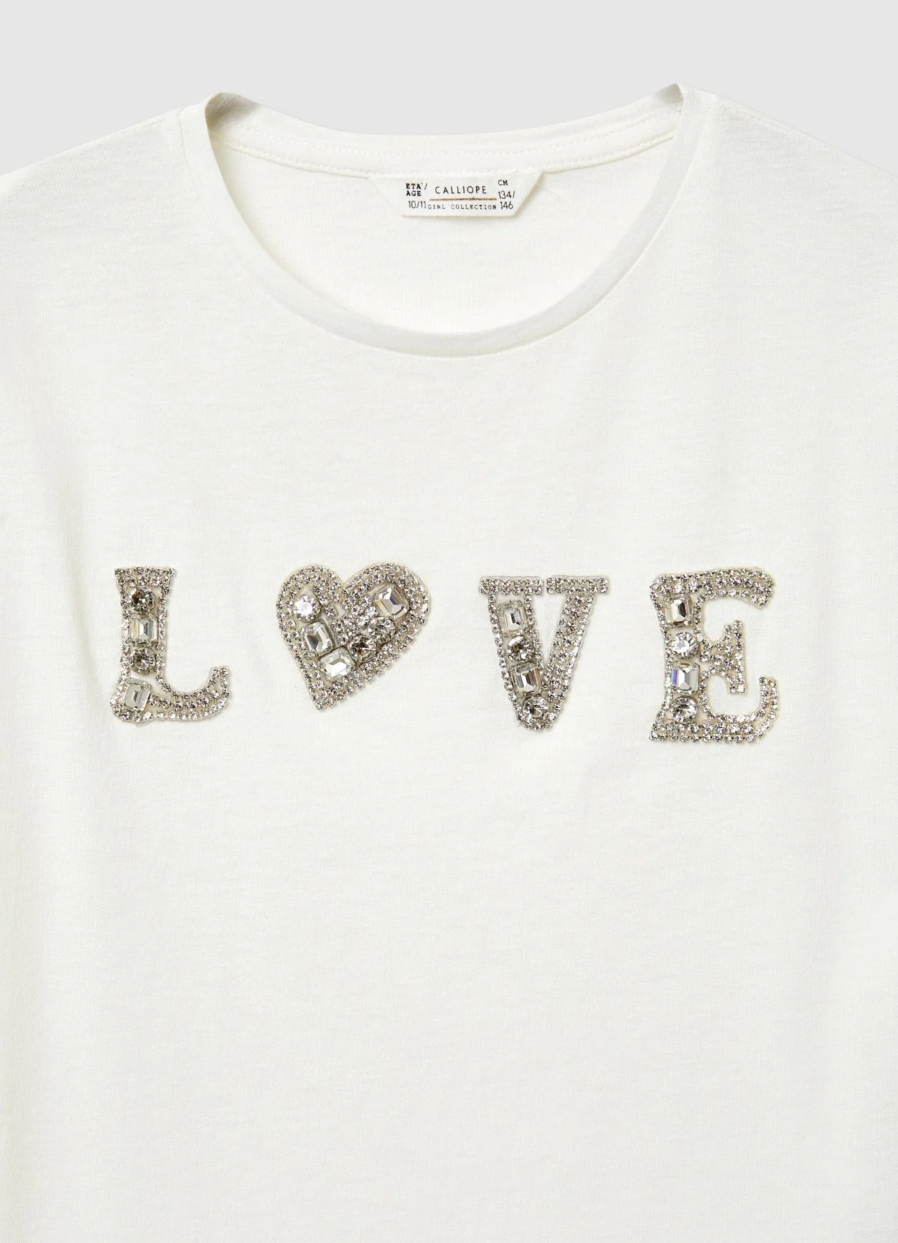 T-shirt scritta e strass - Image 2