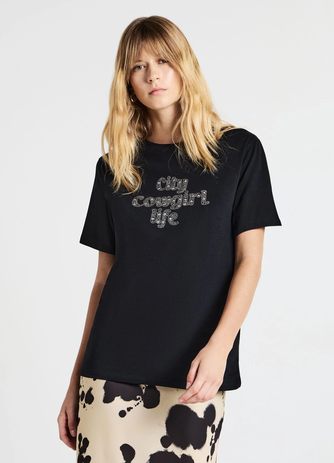 T-shirt scritta strass - Image 2