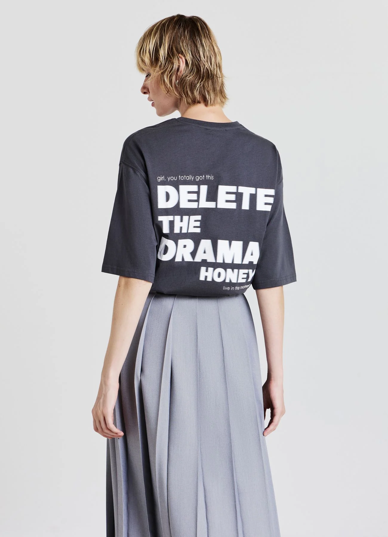 T-shirt scritte fronte/retro