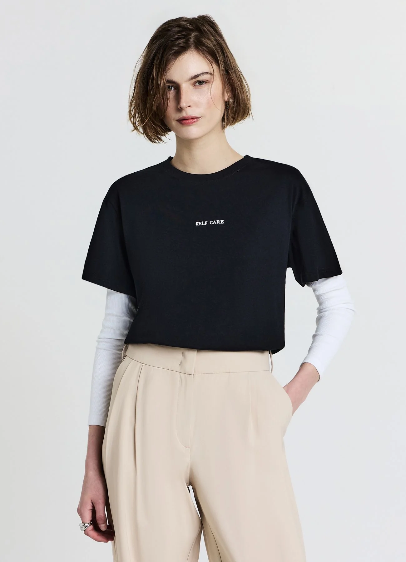 T-shirt scritte fronte/retro