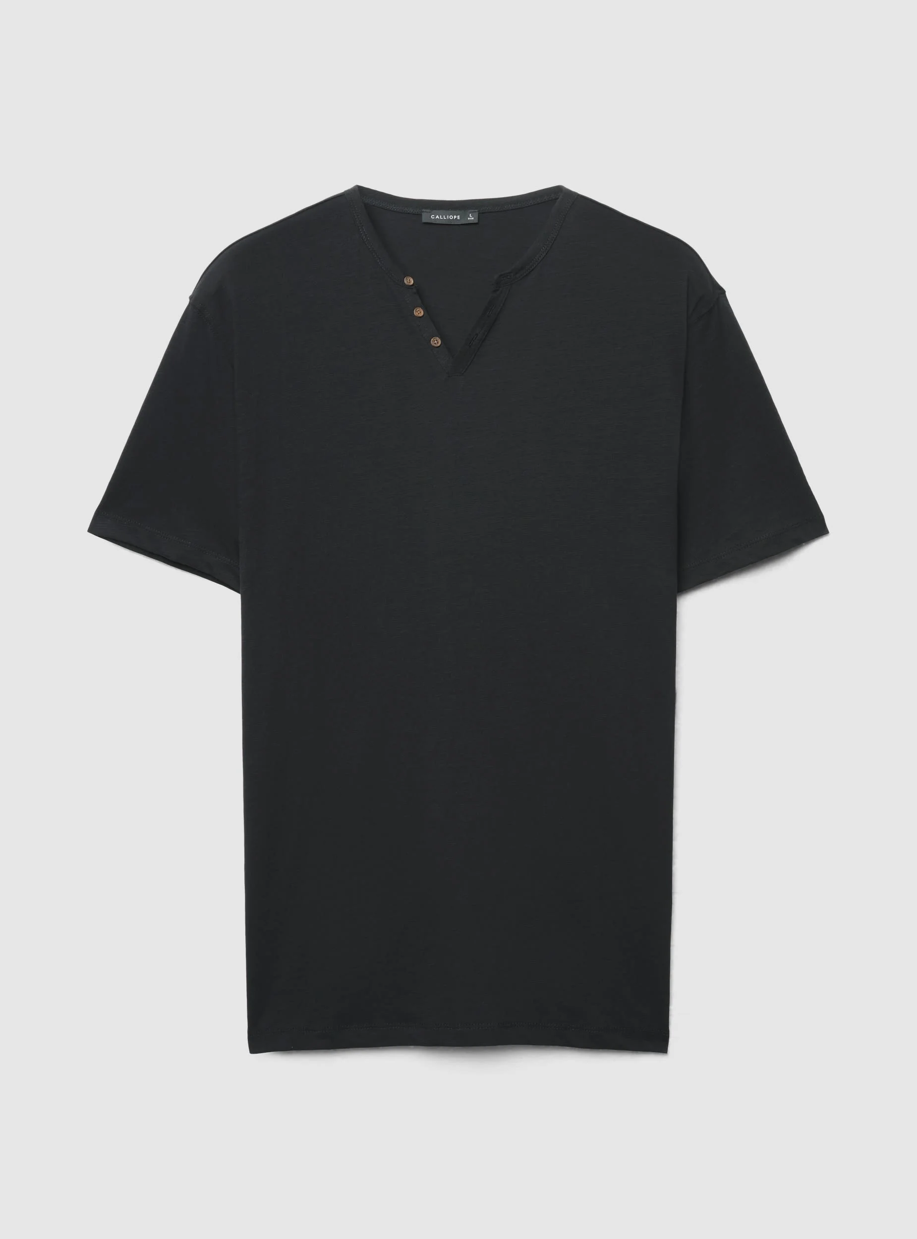 T-shirt serafino a tinta unita - Image 4