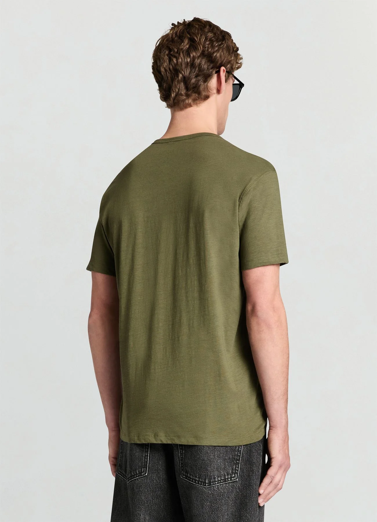T-shirt serafino a tinta unita - Image 2