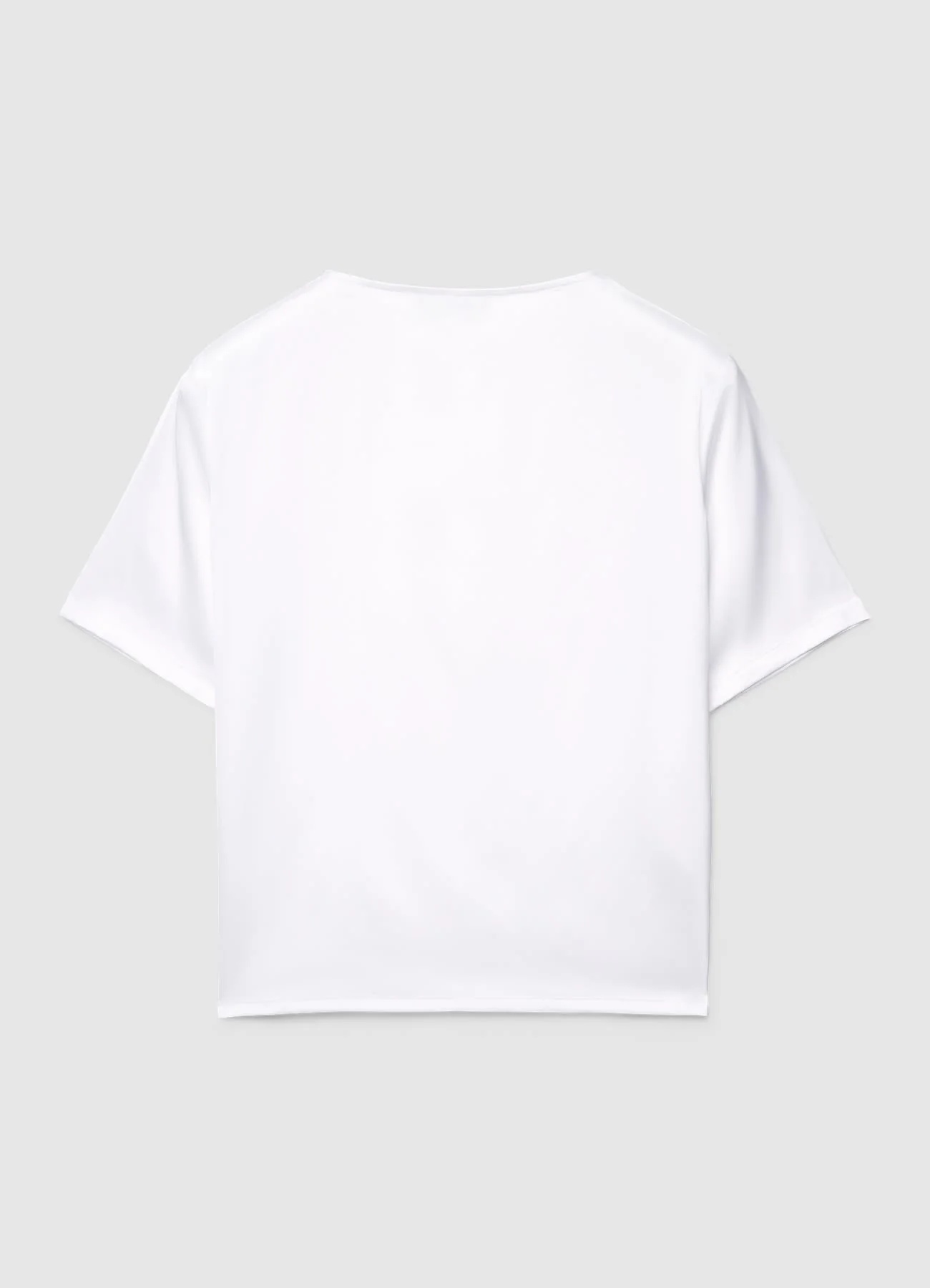 T-shirt simil satin a tinta unita - Image 4