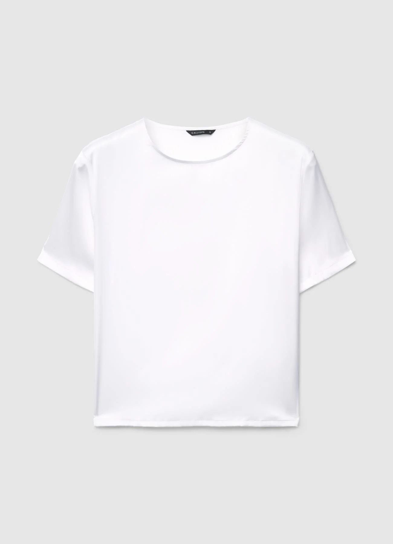 T-shirt simil satin a tinta unita - Image 5