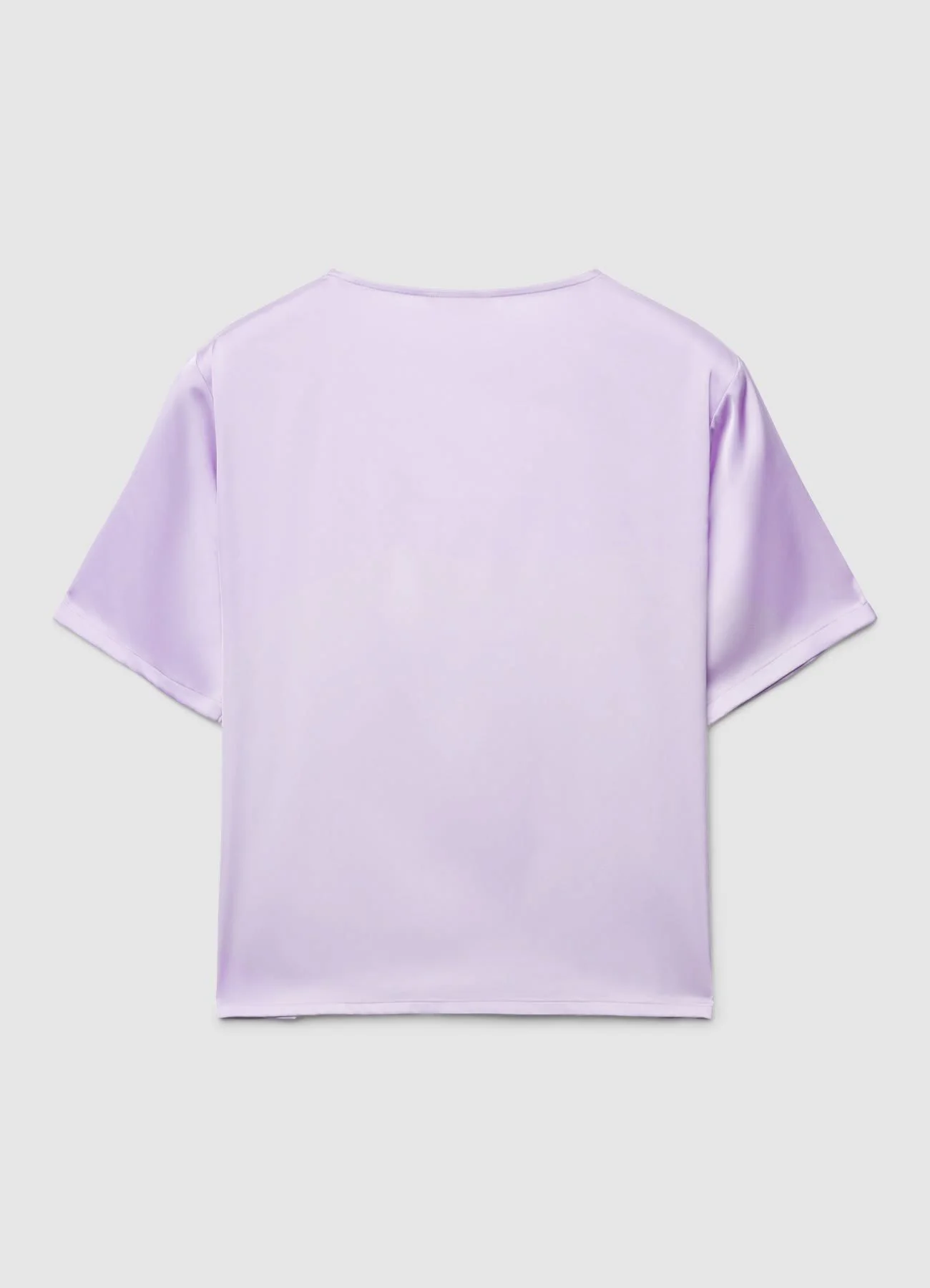 T-shirt simil satin a tinta unita - Image 5