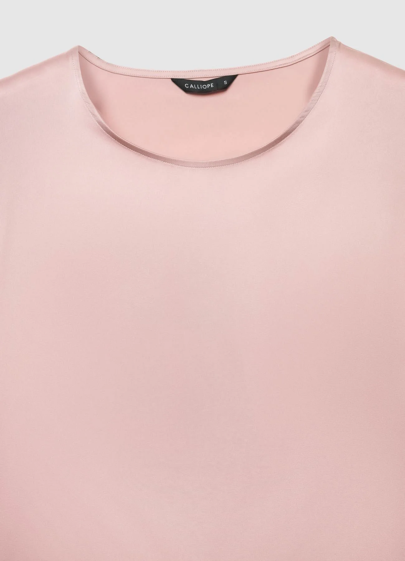 T-shirt simil satin a tinta unita - Image 5